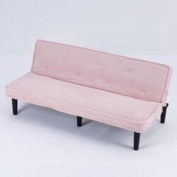 Modern Sofa Bed - Black / Beige / Pink