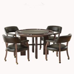 Gorman - 5 Piece Dining And Game Set - Walnut