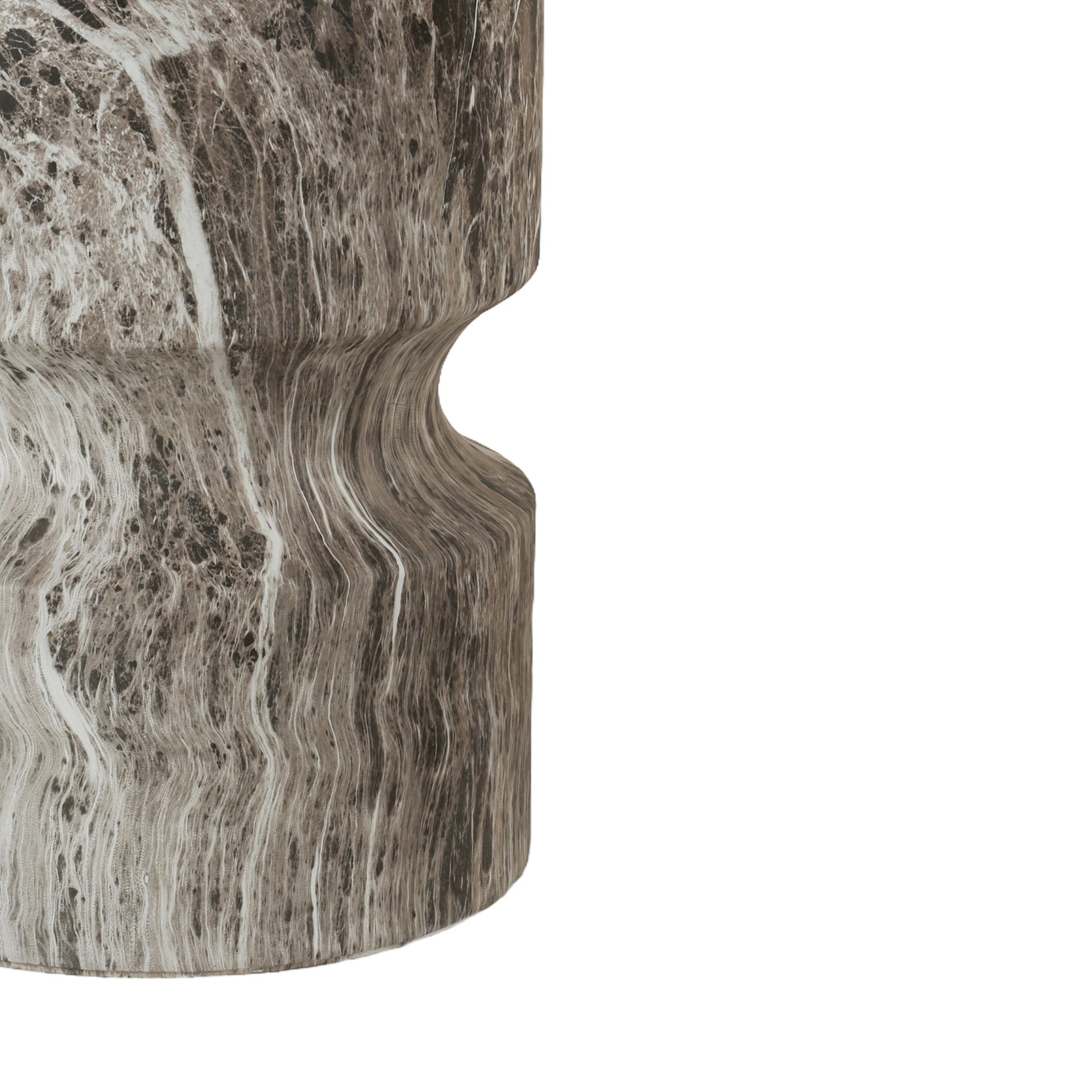 Outdoor Geometric Round End Table - Marble - Image 6