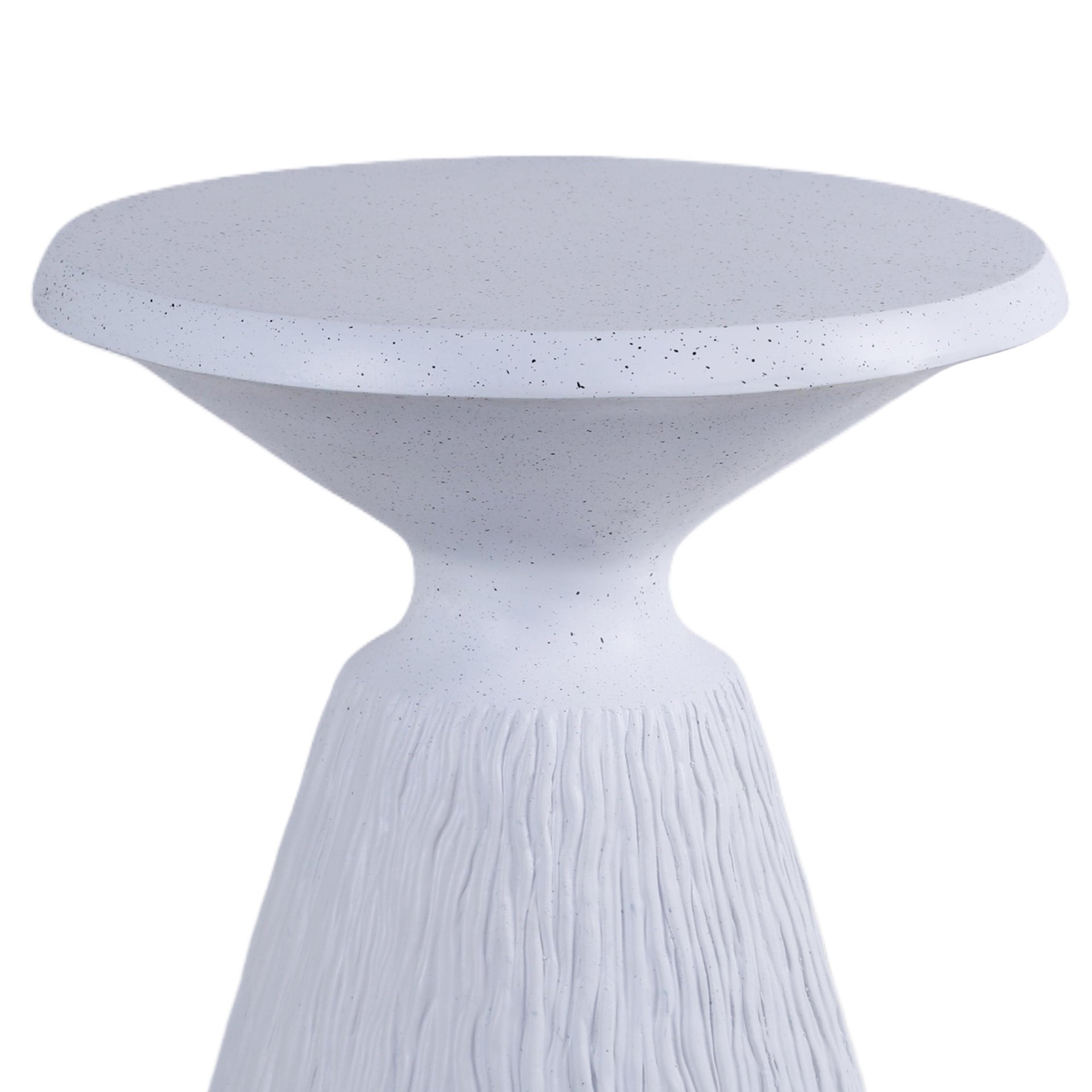 Outdoor End Table, Round Garden Stool - Aqua Gray - Image 7