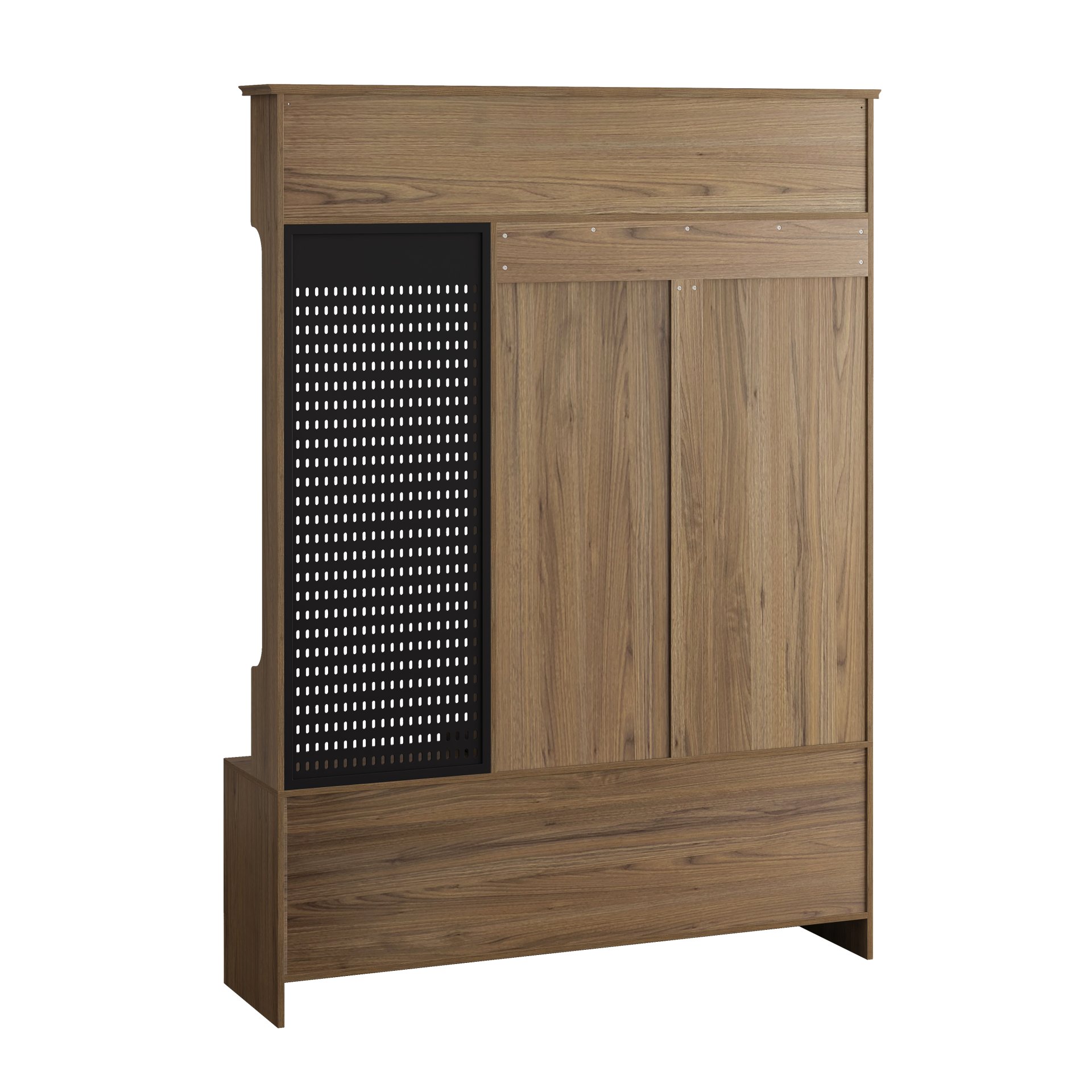 Hallway Hall Tree With Removable Cushion Bench, Coat Rack, Storage Shelves - Brown - Image 12