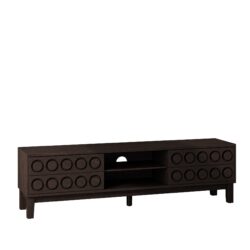 Media Console With 4 Drawers And Cable Management For TVs Up To 75" - Dark Brown