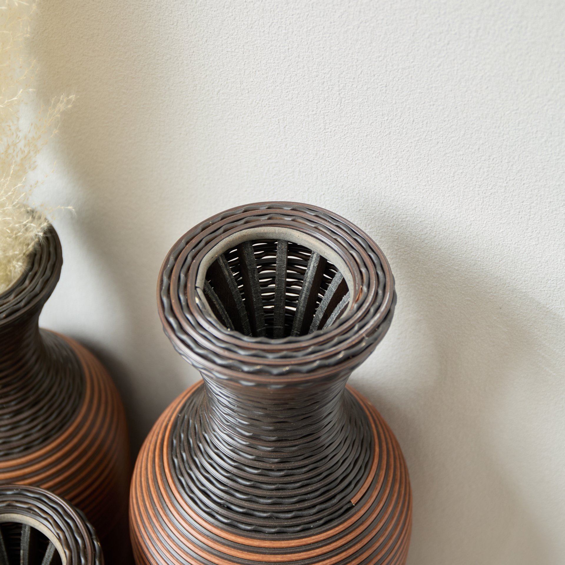 Desktop Vase, Classic And Neat Floor Vase, High Independent Flower Stand, Home Decoration Flower Stand (Set of 3) - Black / Brown - Image 25