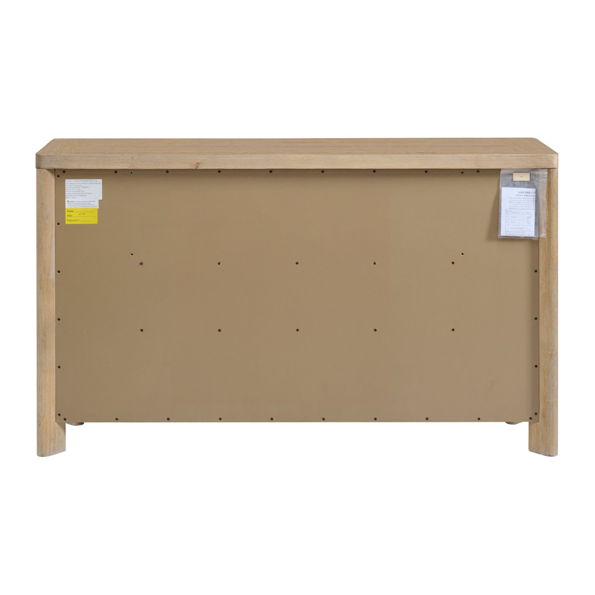 Contemporary 8 Drawer Dresser - Tan - Image 6