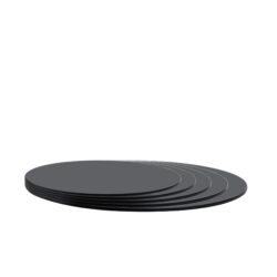 Tempered Glass Table Top, Round - Black