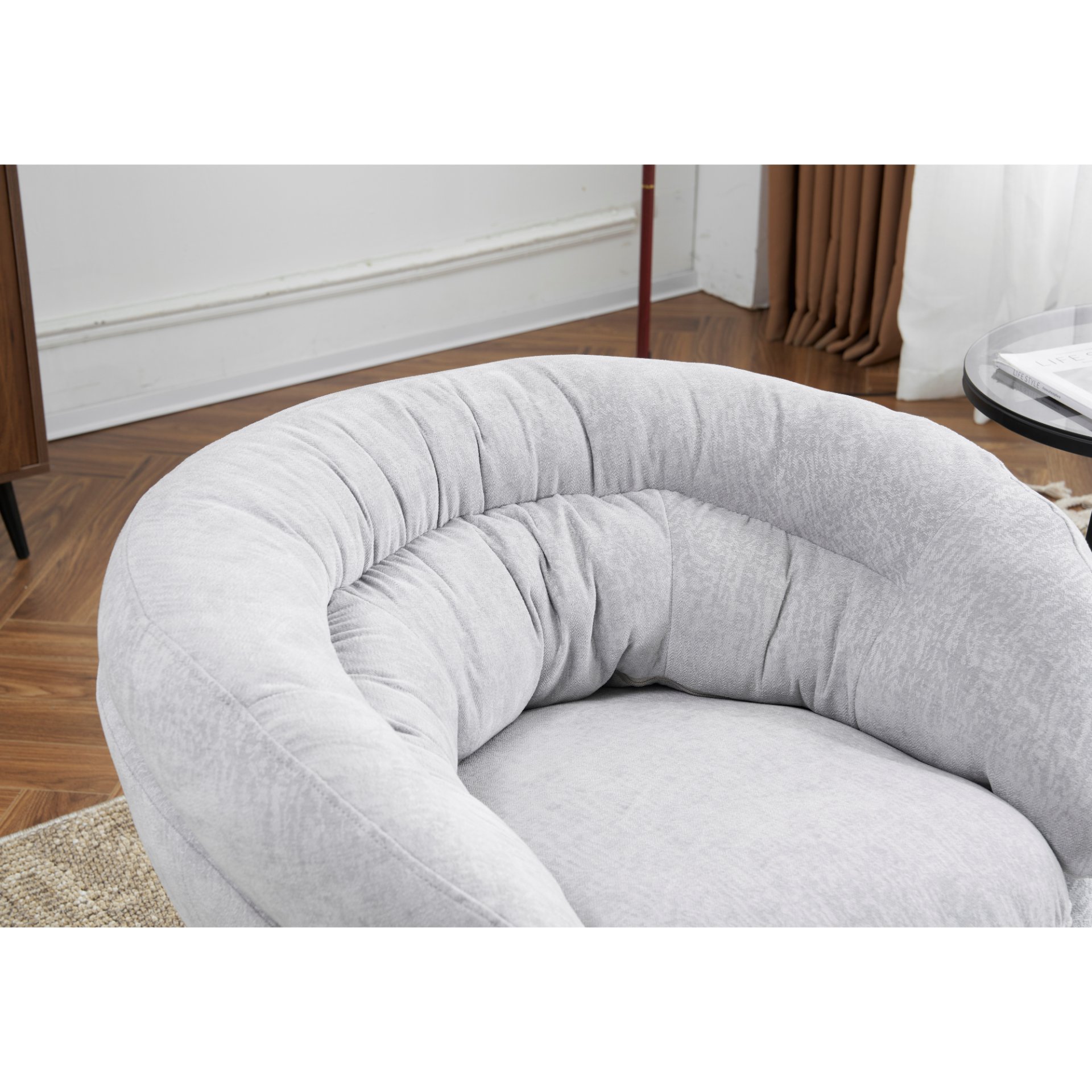 Modern Office Chair With Swivel - Gray - Image 20