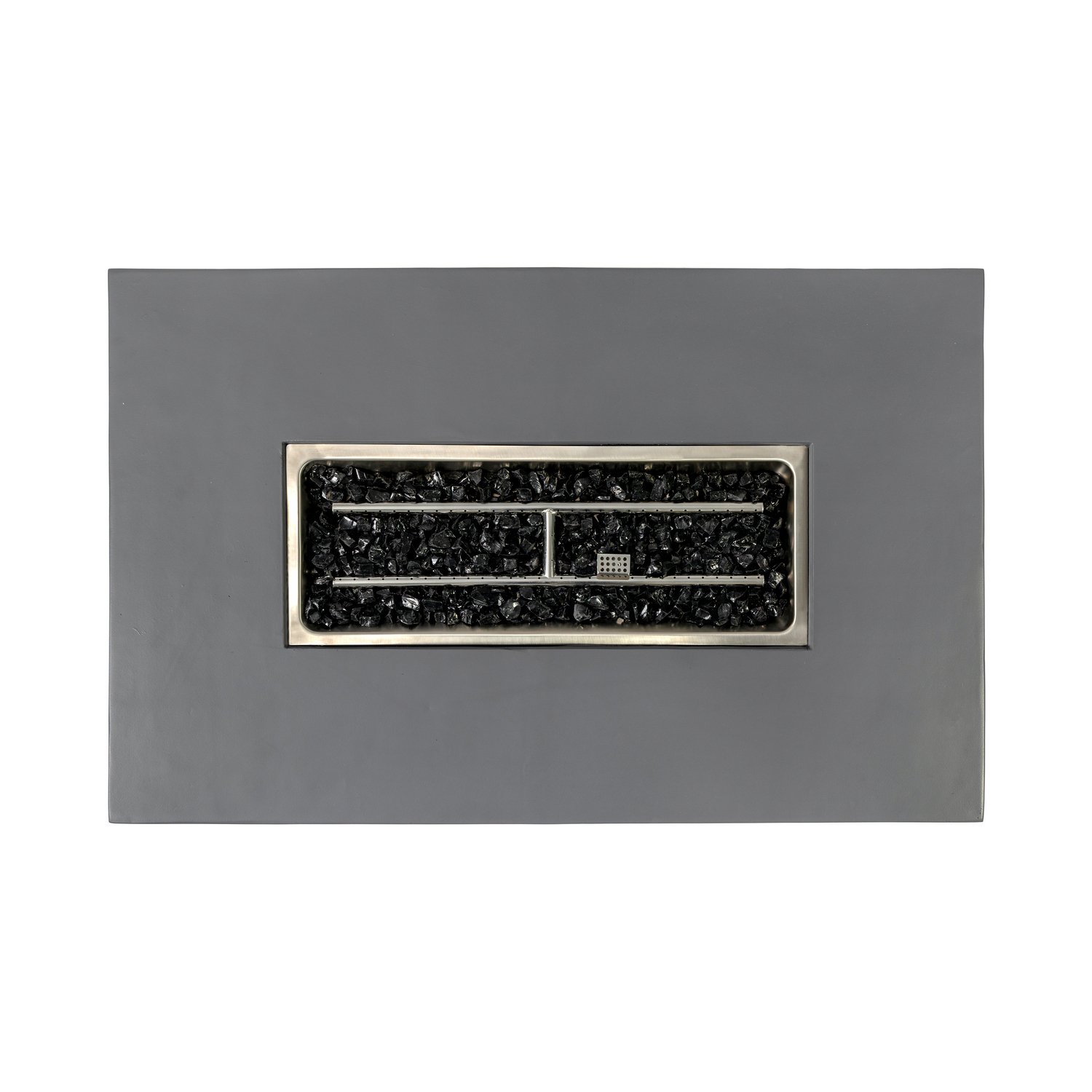 Volon - Rectangular Fire Pit Table, Propane Powered, 50,000 BTU - Light Gray - Image 9