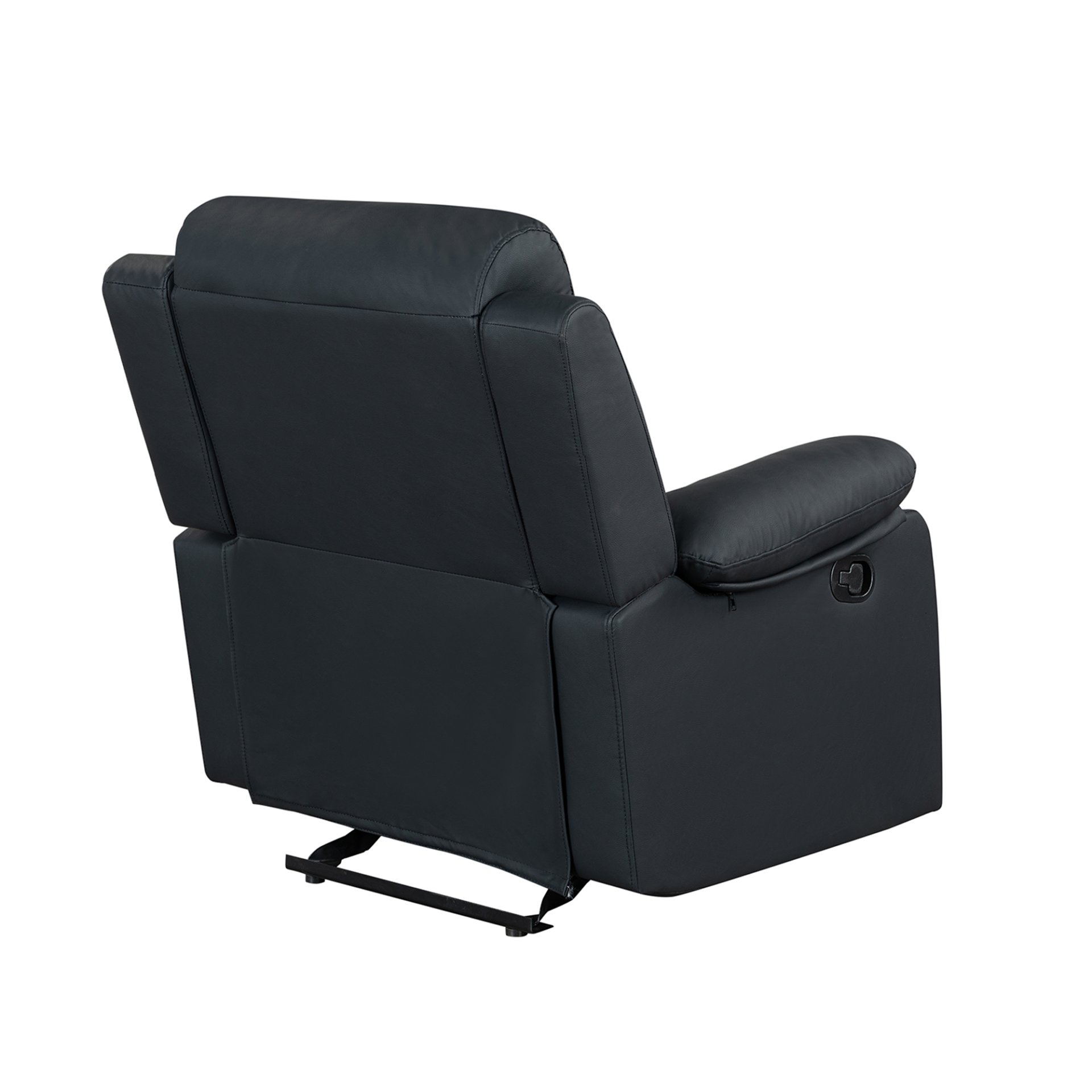 Blanche - Manual Glider Recliner With LED Lights And Pillow Top Arms - Black - Image 6