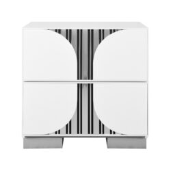 Sasha - Nightstand With Accents - White