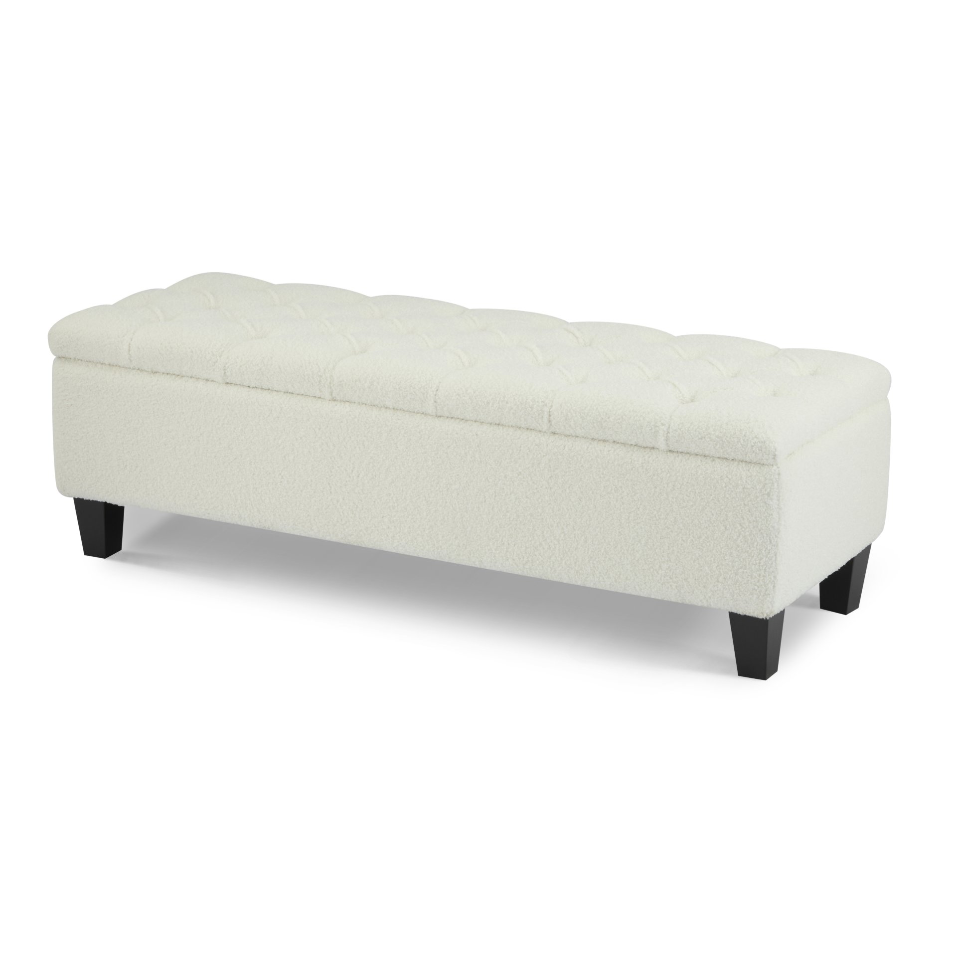 Ottoman Bench With Storage - White - Image 5