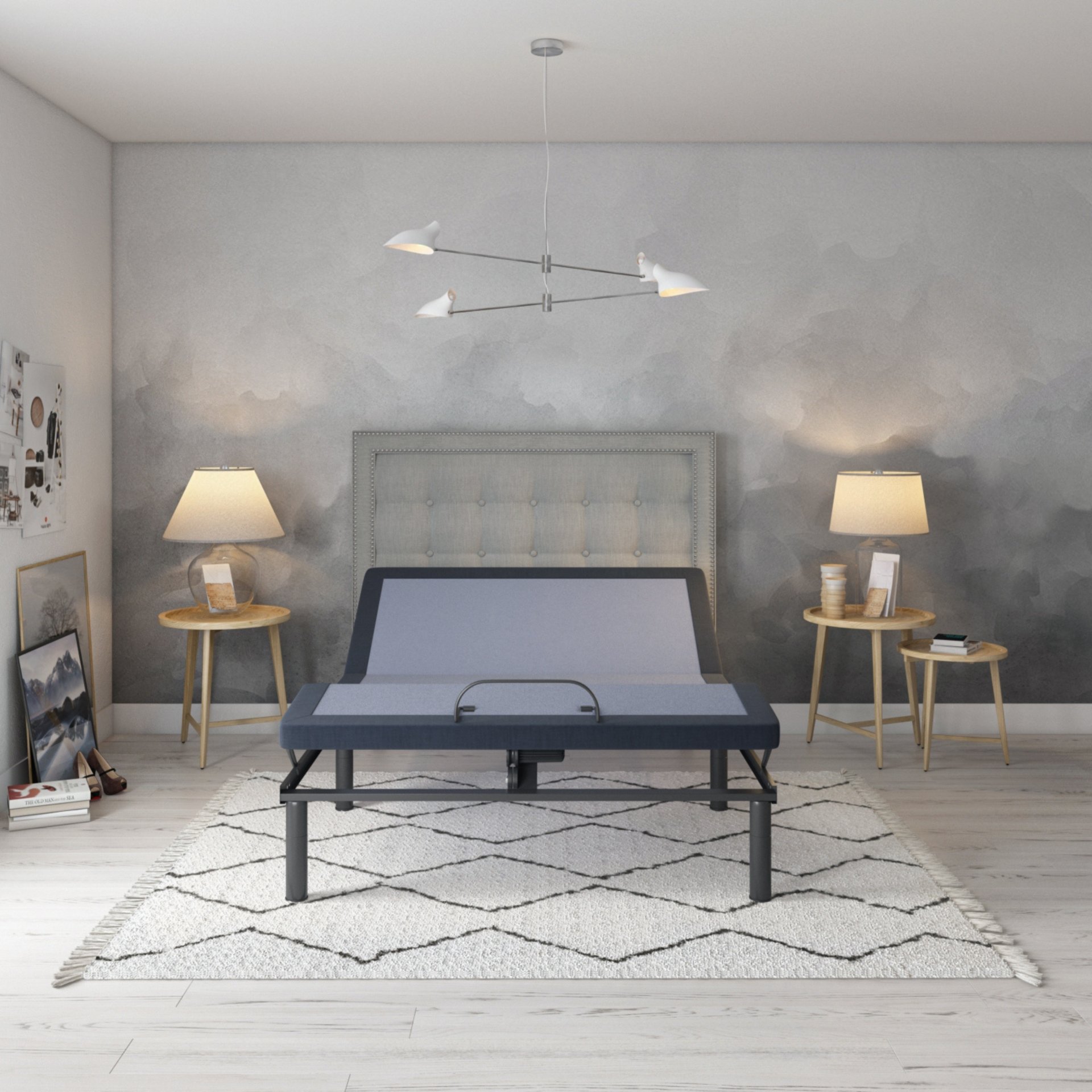 Bt3000 - Full Adjustable Bed Base With Head And Foot Position Adjustment - Blue / Gray - Image 10