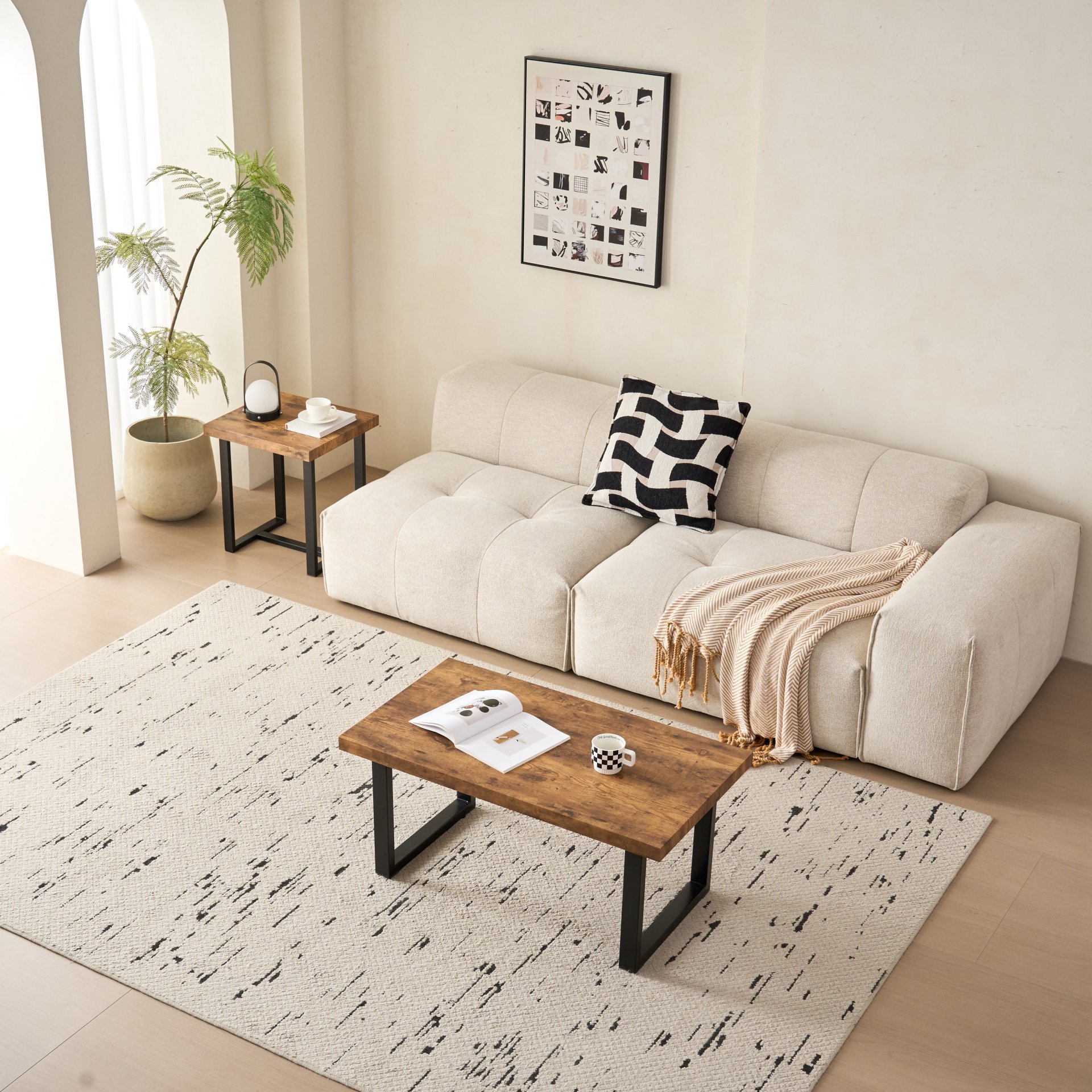 Coffee Table For Living Room - Walnut - Image 2