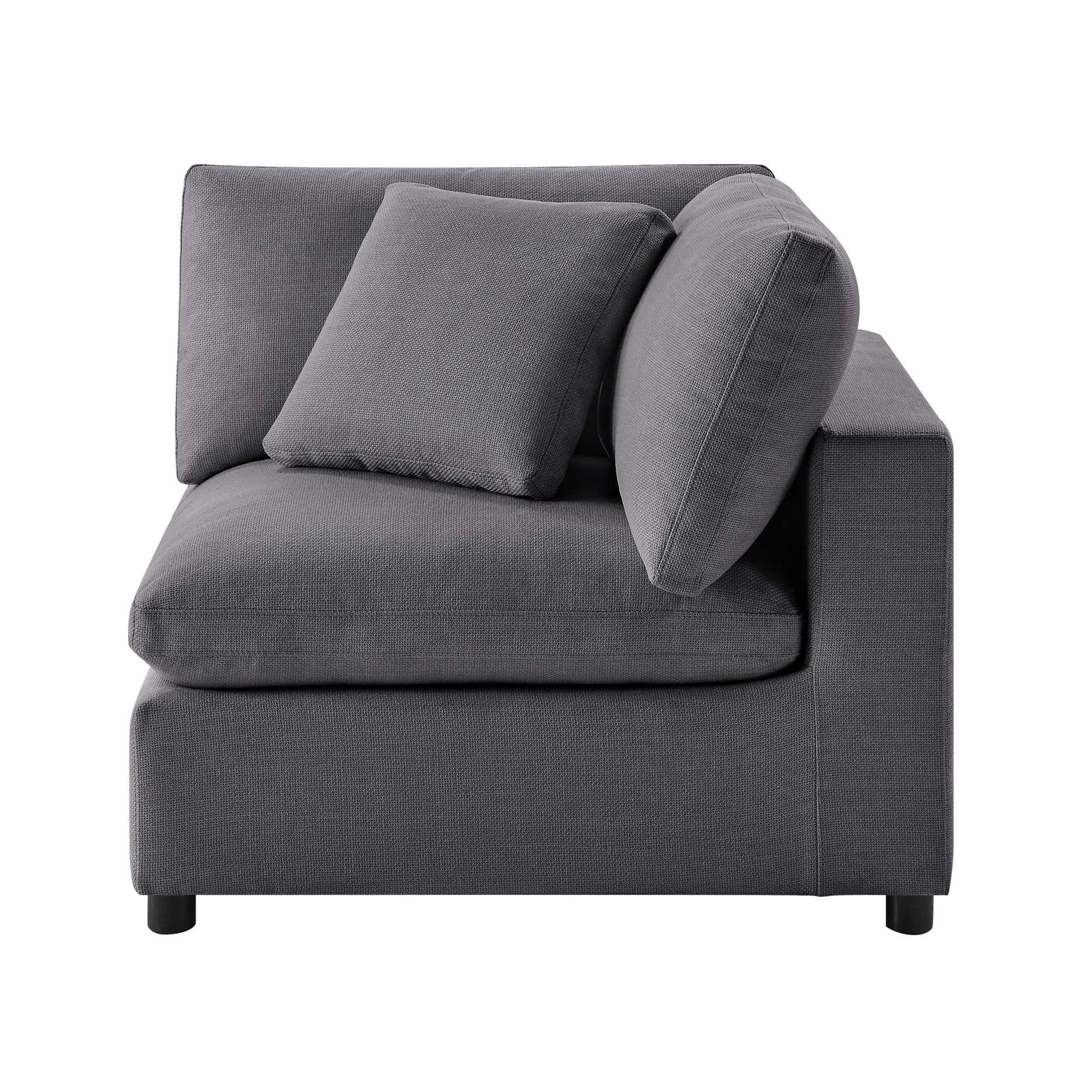 Cassandra - Modular 2 Piece Sofa - Charcoal Gray - Image 4