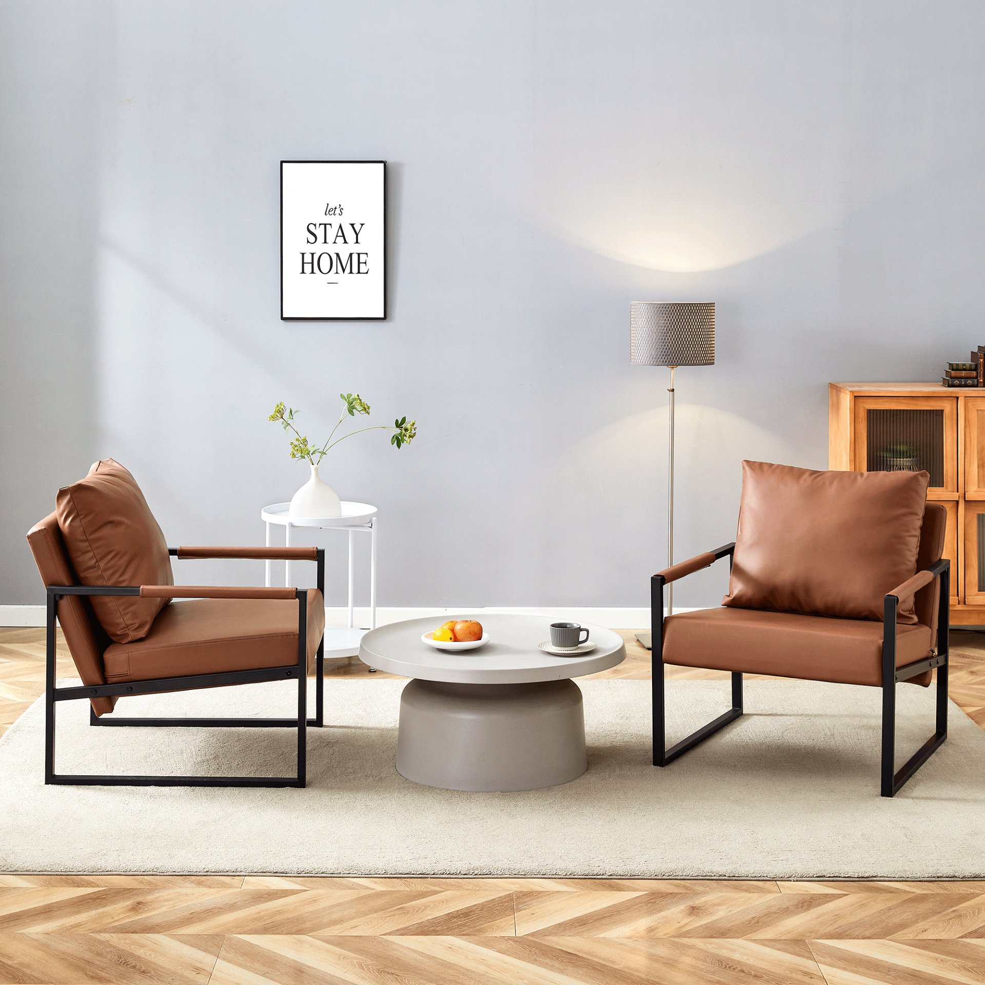 Classic Metal Frame Sofa Ergonomically Designed, A Perfect Blend Of Modern And Industrial Styles - Brown - Image 8