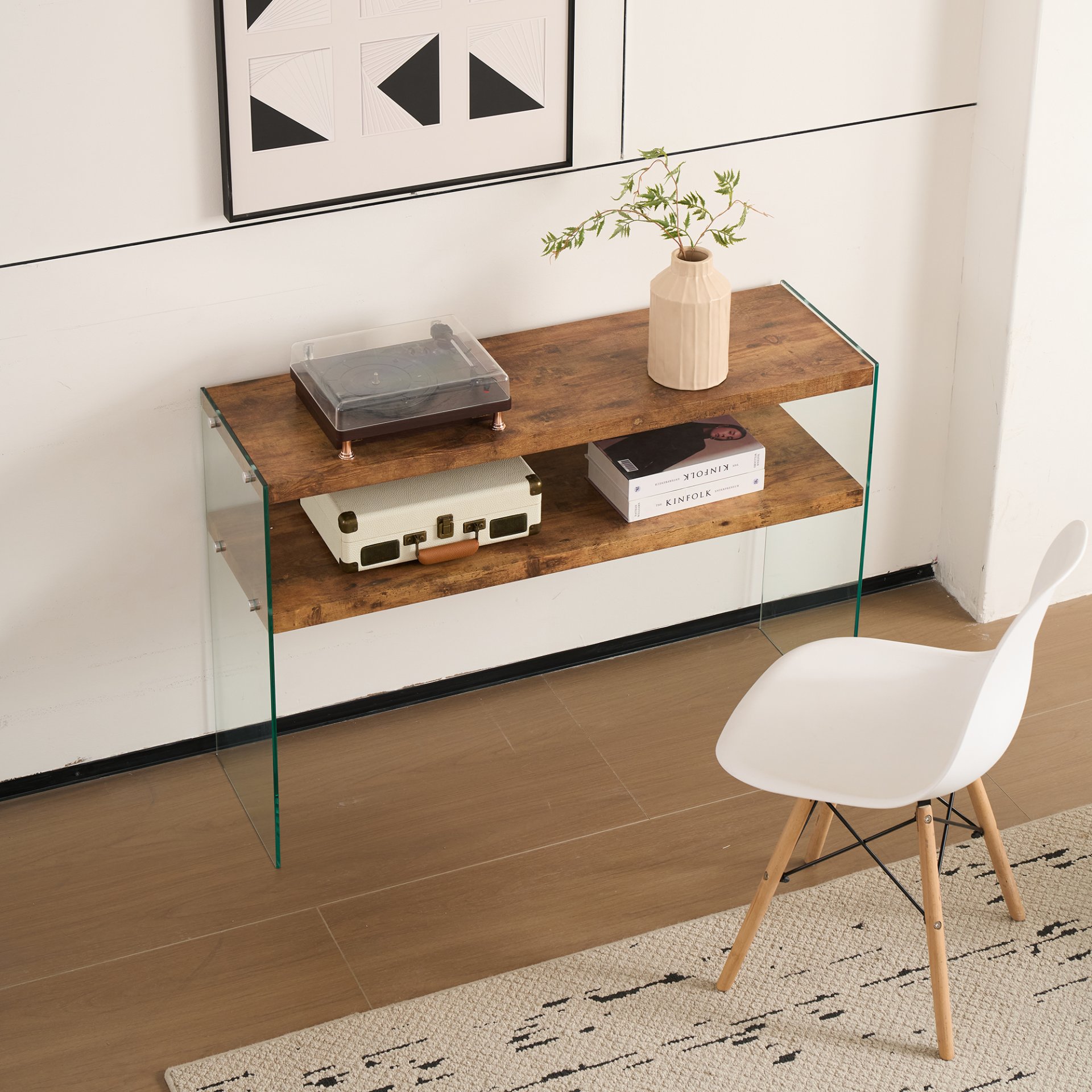 Console Table For Living Room - Walnut - Image 4