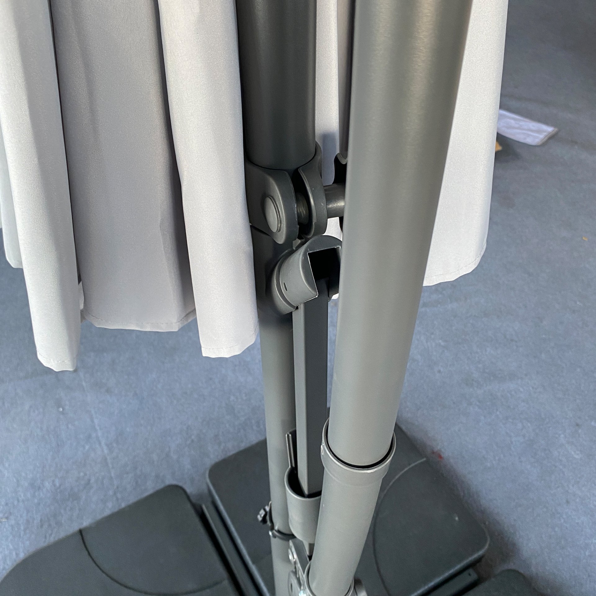 10 Ft Offset Cantilever Patio Umbrella With Crank And Tilt Adjustment For Pool, Deck, And Garden - Gray - Image 8