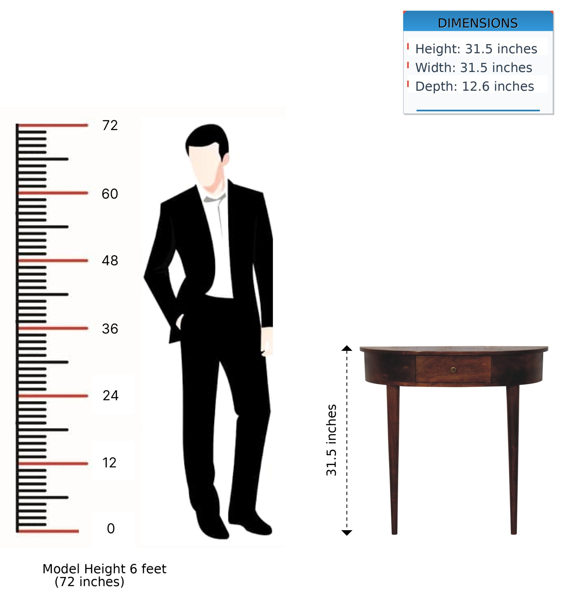 Backless Mounted Console - Brown - Image 13