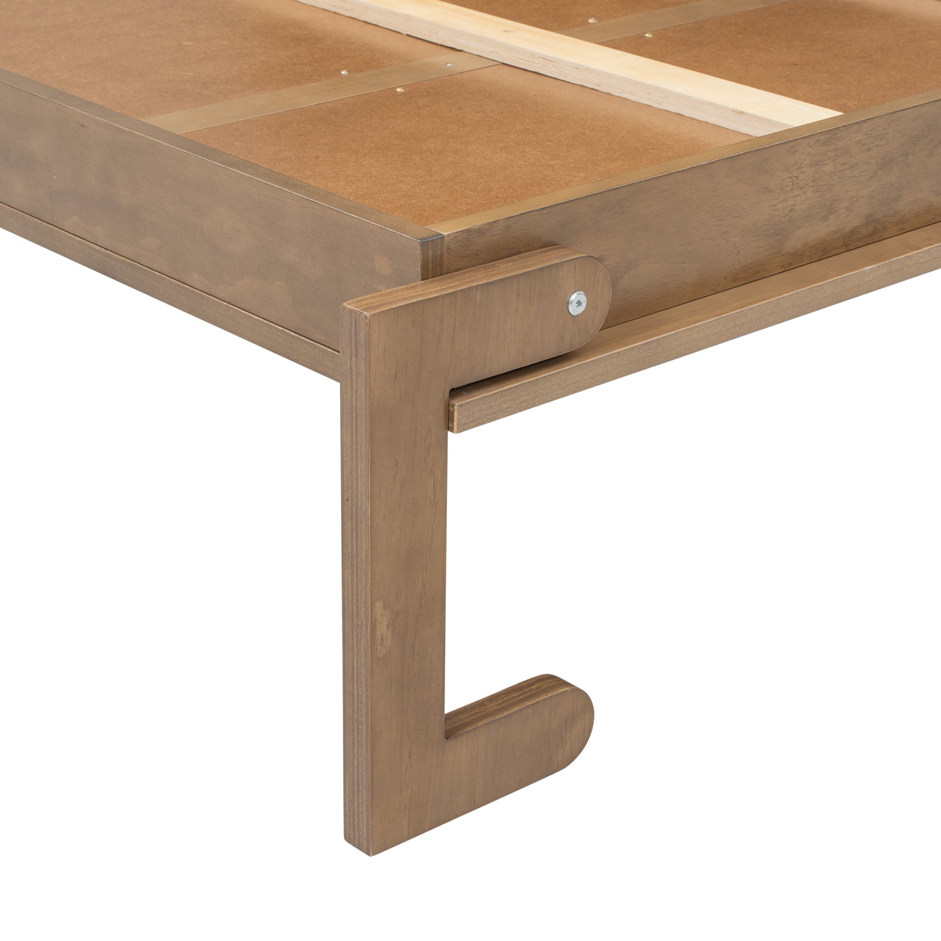 Queen Size Murphy Bed With Louvered Design And Multiple Storage Shelves - Wood - Image 10