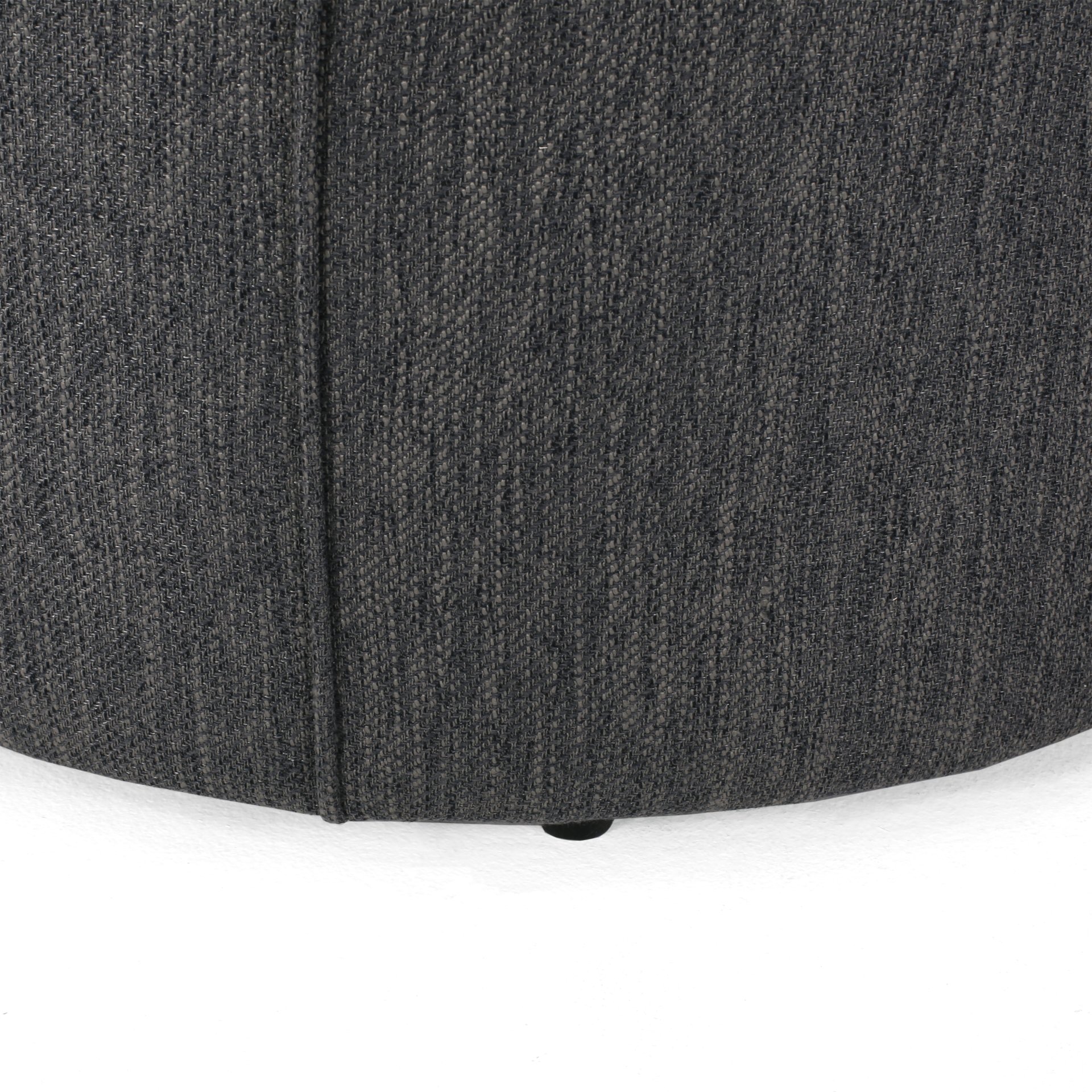 Modern Ottoman With Refined Fabric Upholstery, Solid And Engineered Wood - Charcoal - Image 8