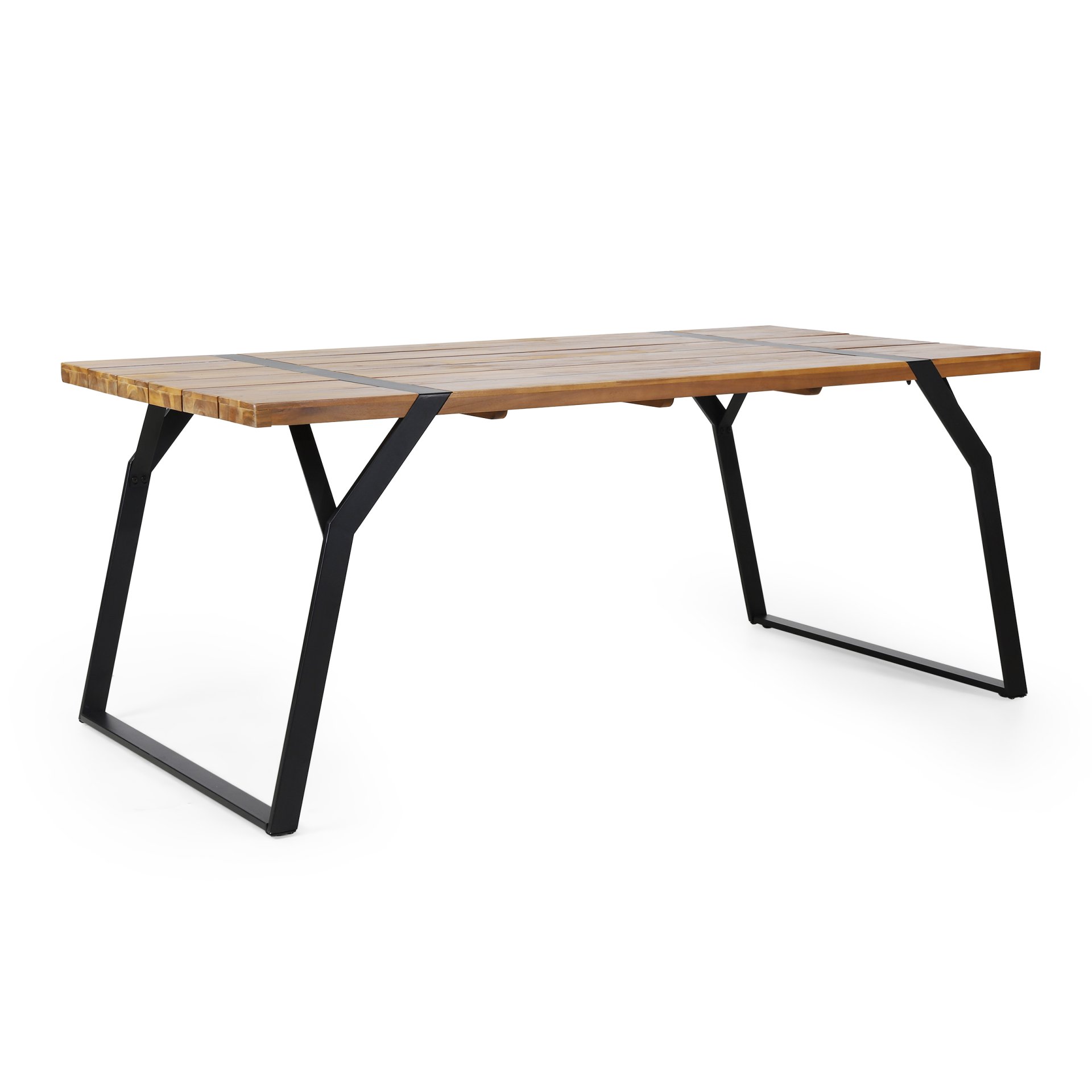 Zora - Dining Table Industrial & Iron Table - Black - Image 7
