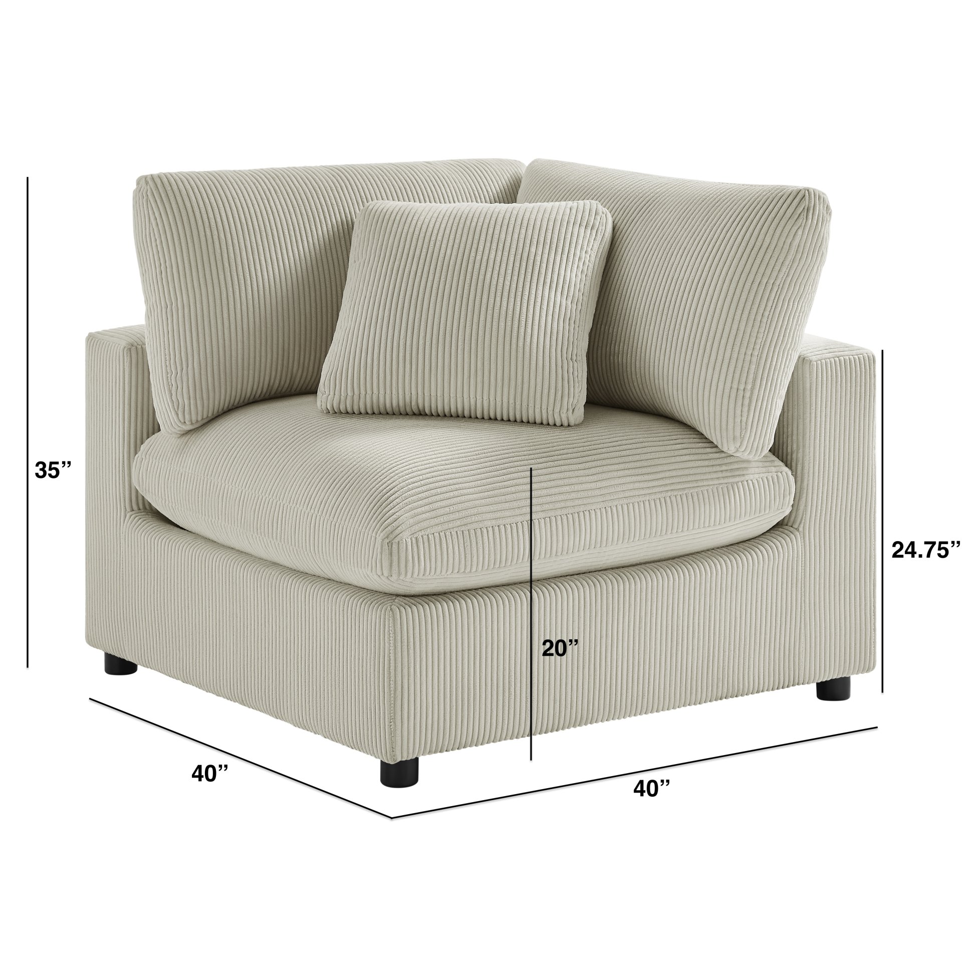 Chelsea - Corner Wedge - Beige - Image 3