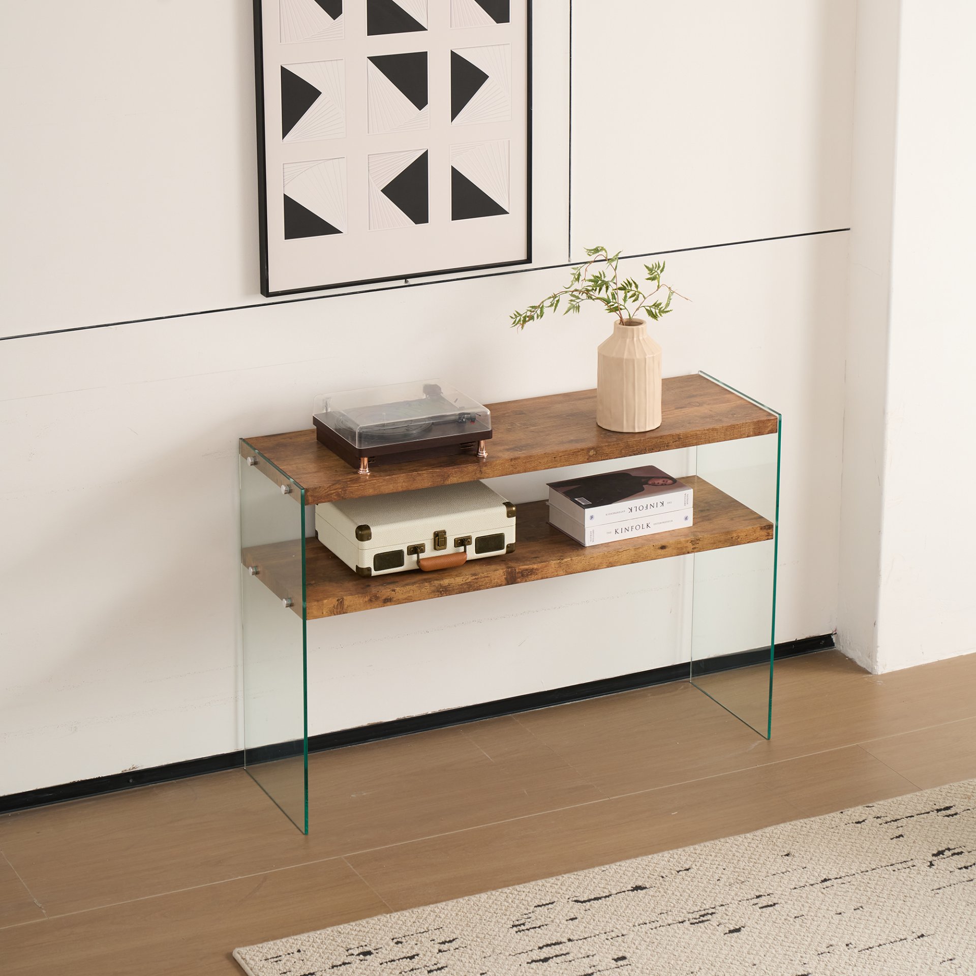 Console Table For Living Room - Walnut - Image 6
