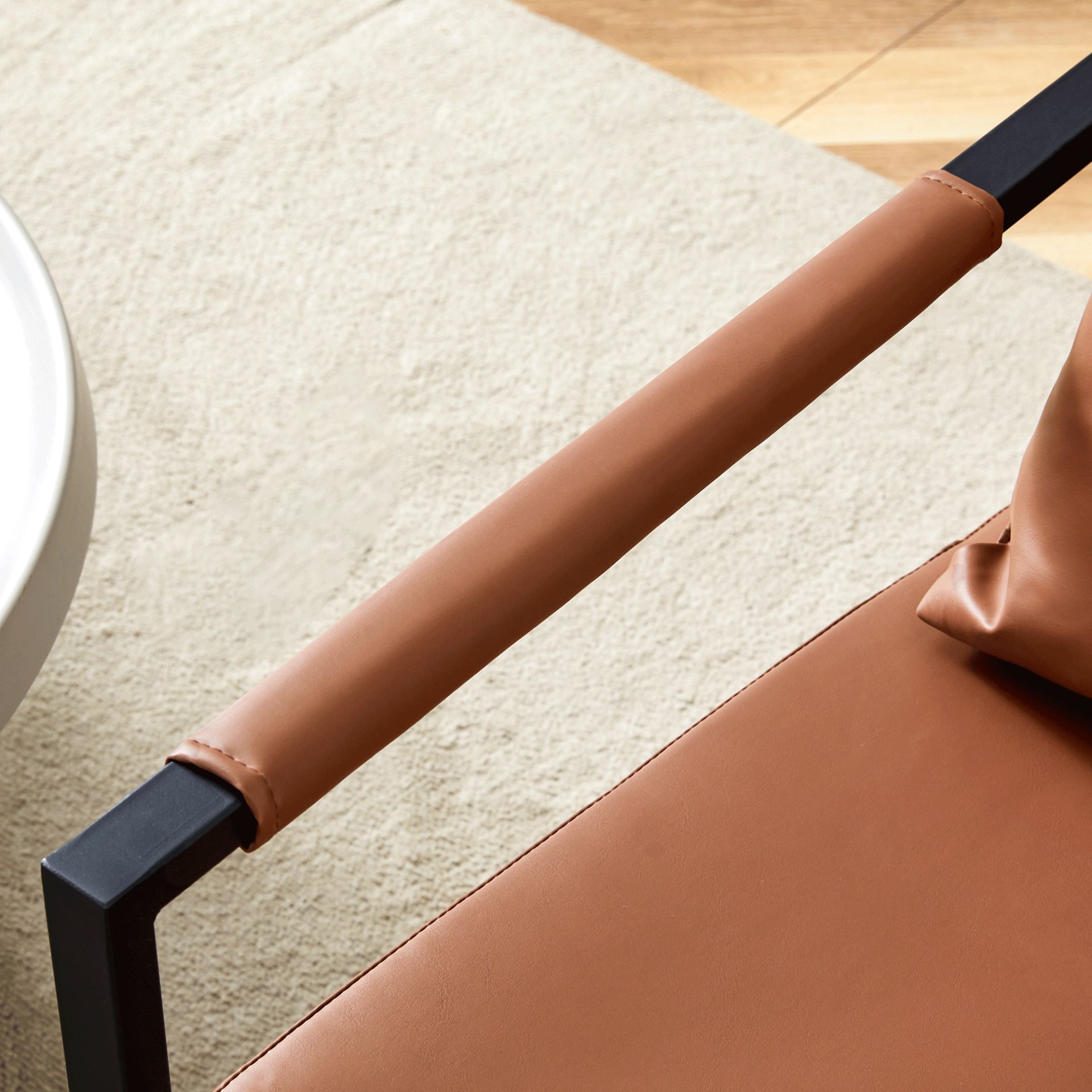 Classic Metal Frame Sofa Ergonomically Designed, A Perfect Blend Of Modern And Industrial Styles - Brown - Image 14