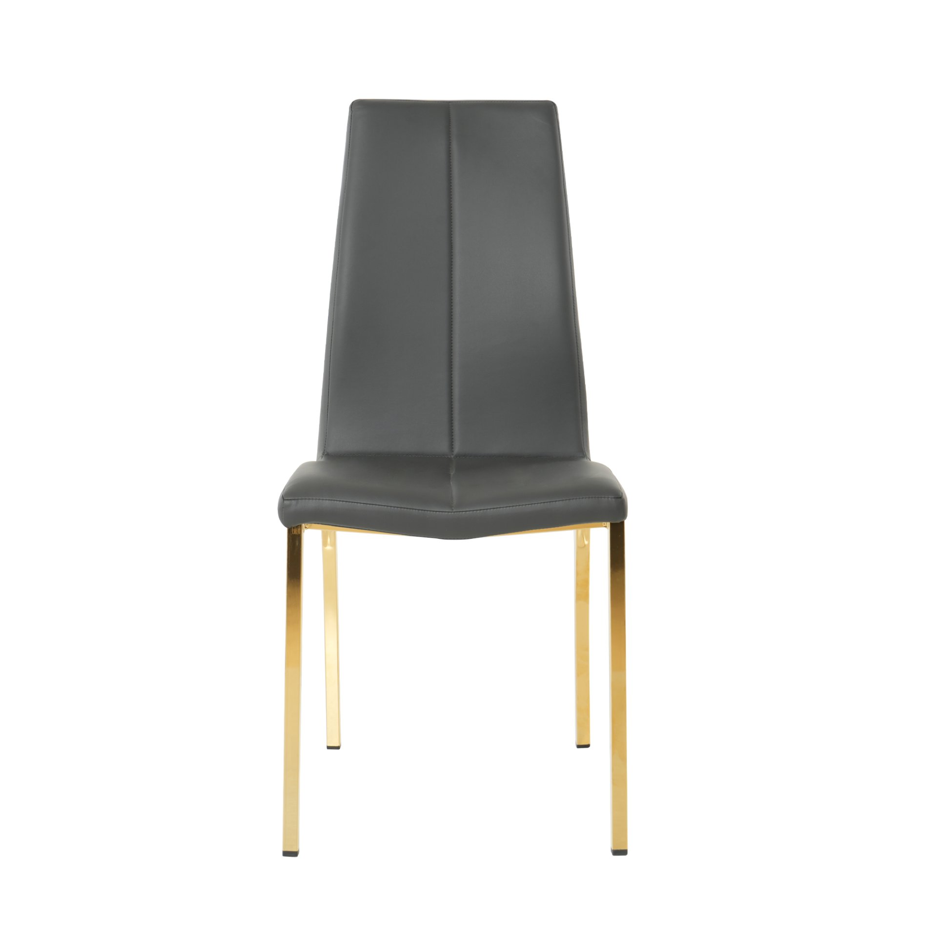 Modern Upholstered Dining Chair (Set of 4) With Gold Plated Metal Legs - Black - Image 9
