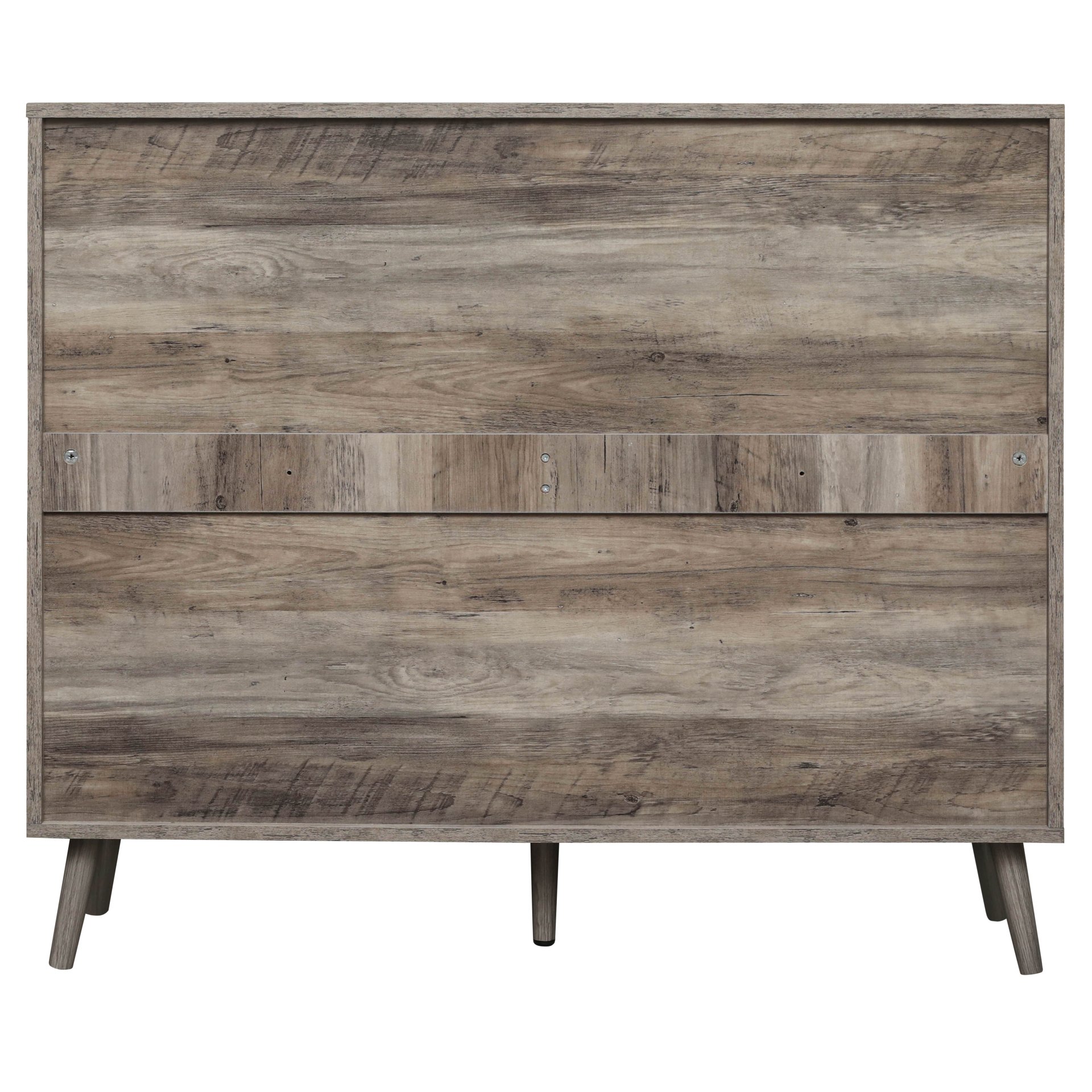 4 Door Shoe Rack, Freestanding Modern Shoe Storage Cabinet, For Entryway - Dark Gray - Image 11