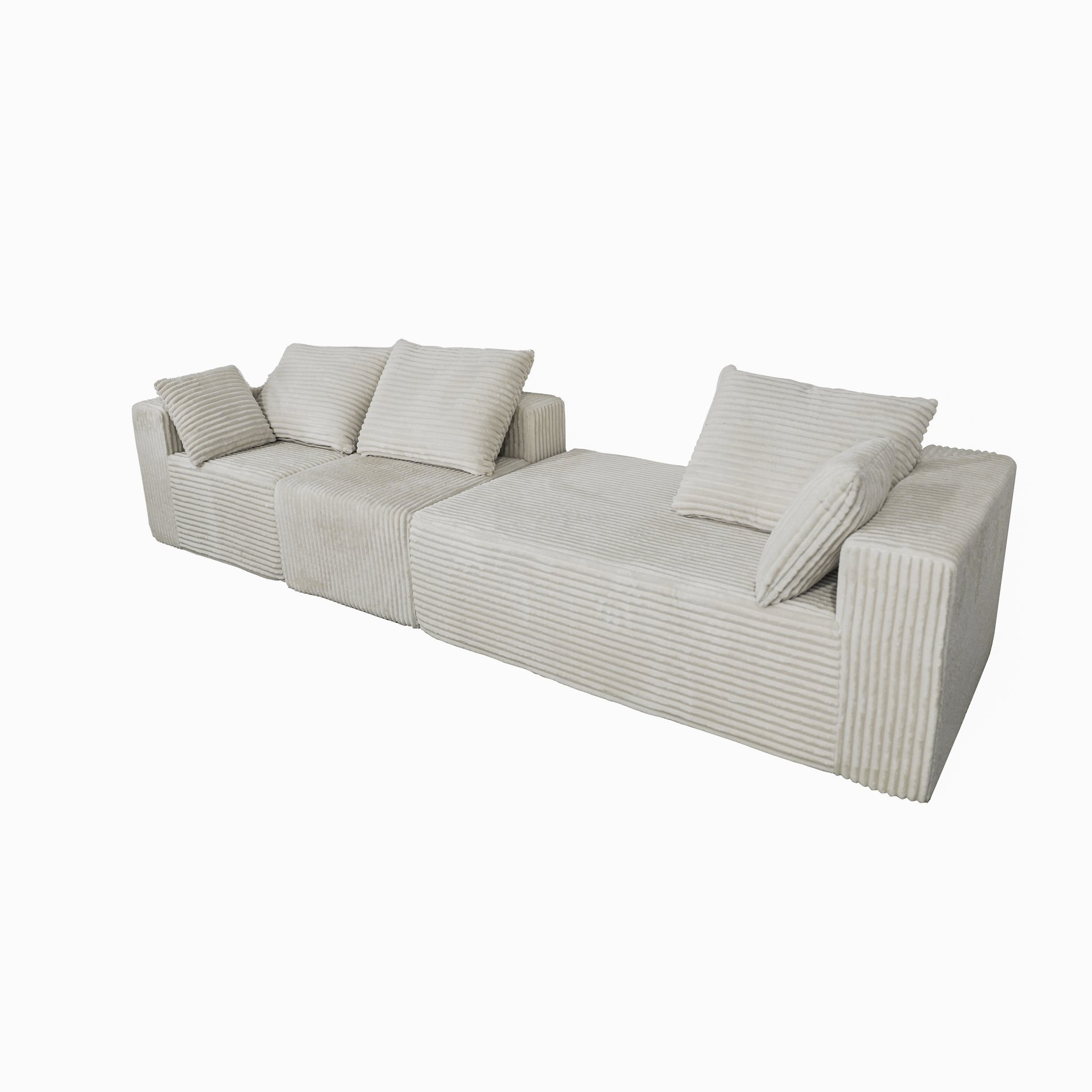 Corner Combination Sofa Sectional Couch, Modular Design For Flexible Living Spaces - Beige - Image 24