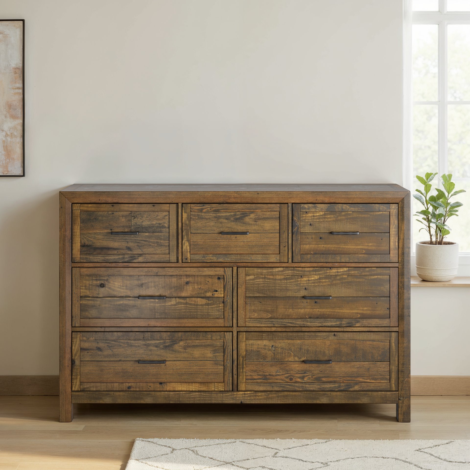 7 Drawer Dresser - Brown - Image 2
