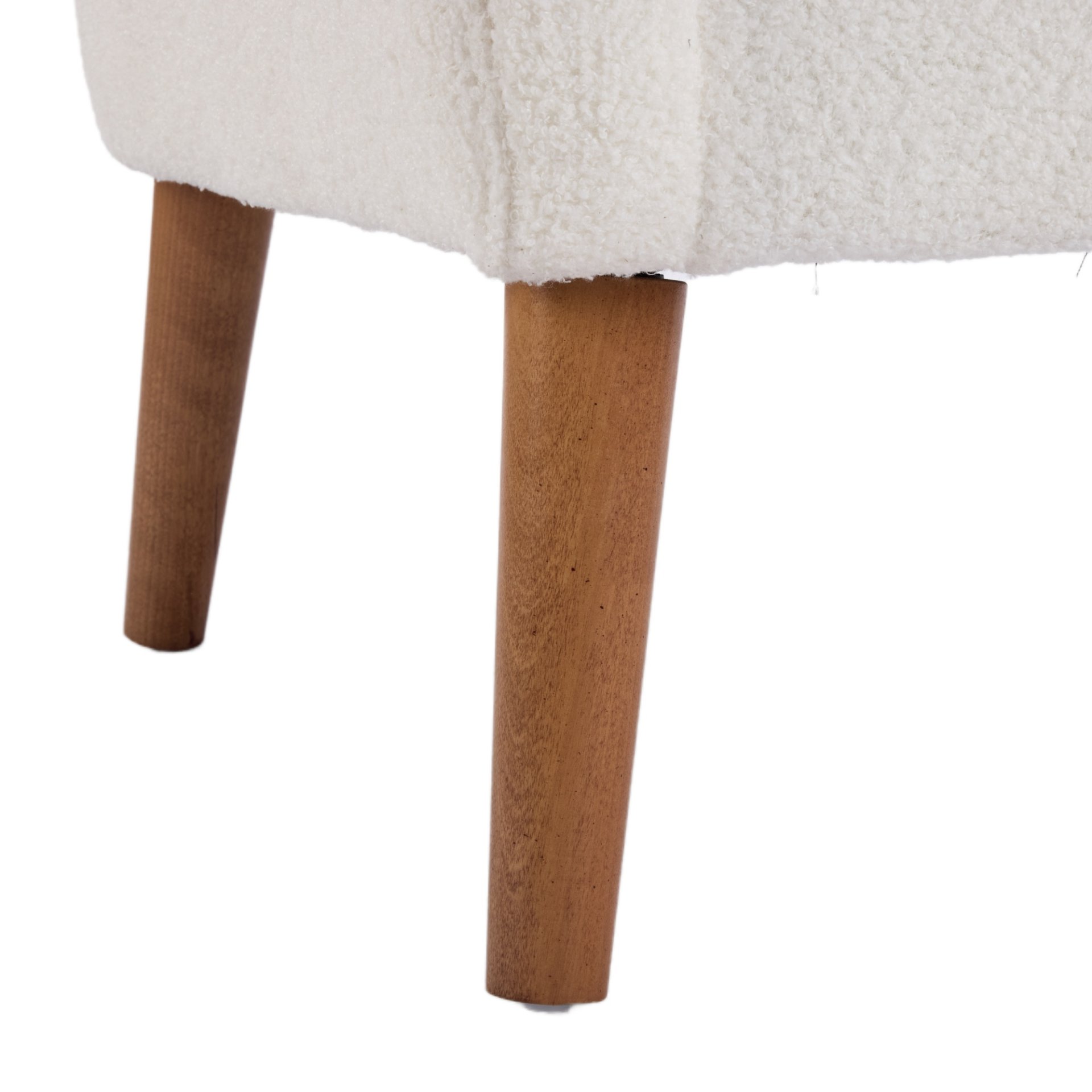 Accent Chair With Birch Wood Legs - White - Image 25