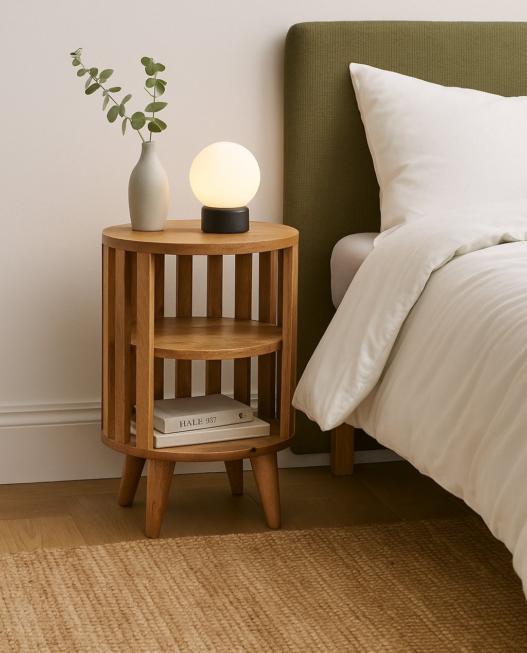 Ariella - Double Shelf Nightstand - Oak - Image 12