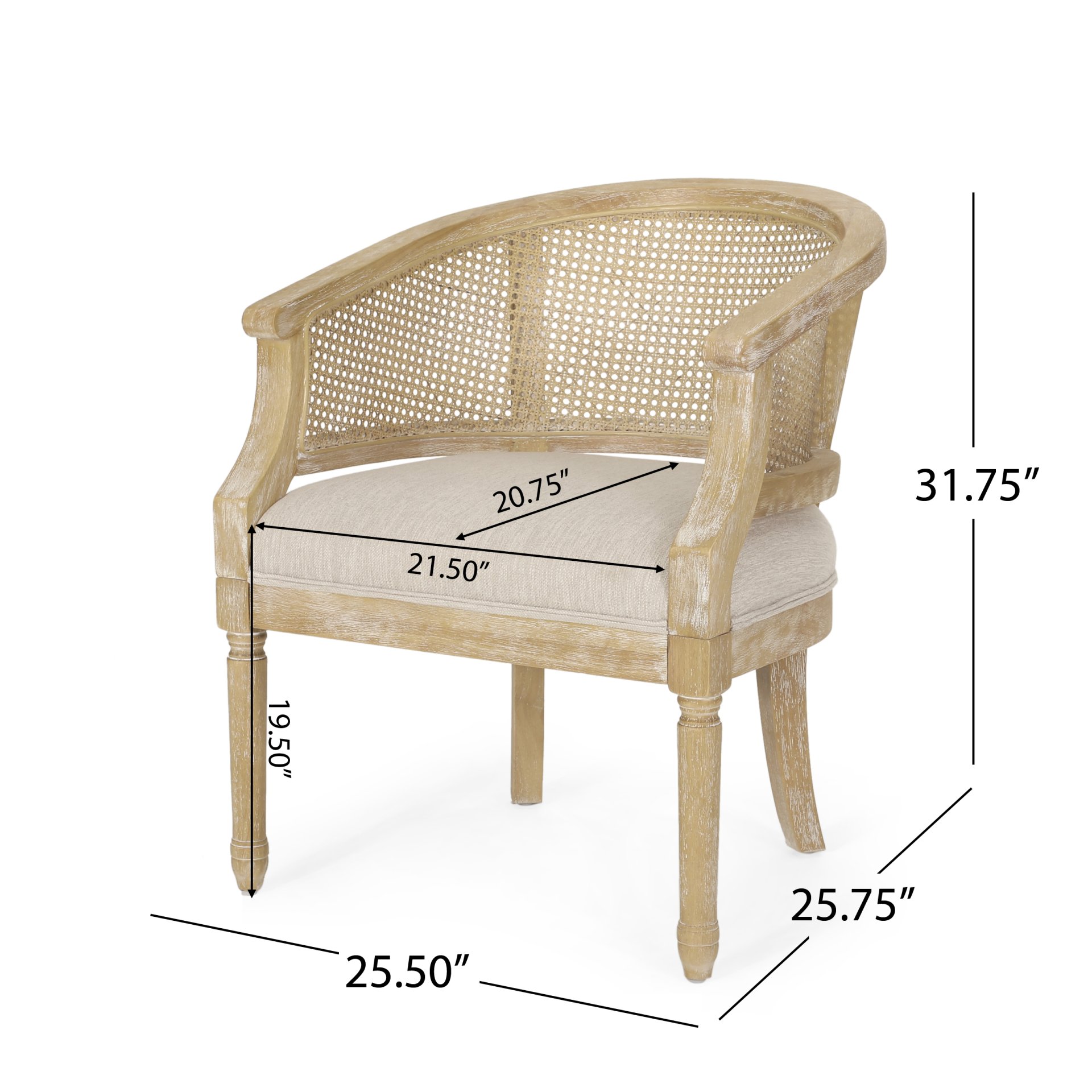 Accent Chair - Beige / Natural - Image 3