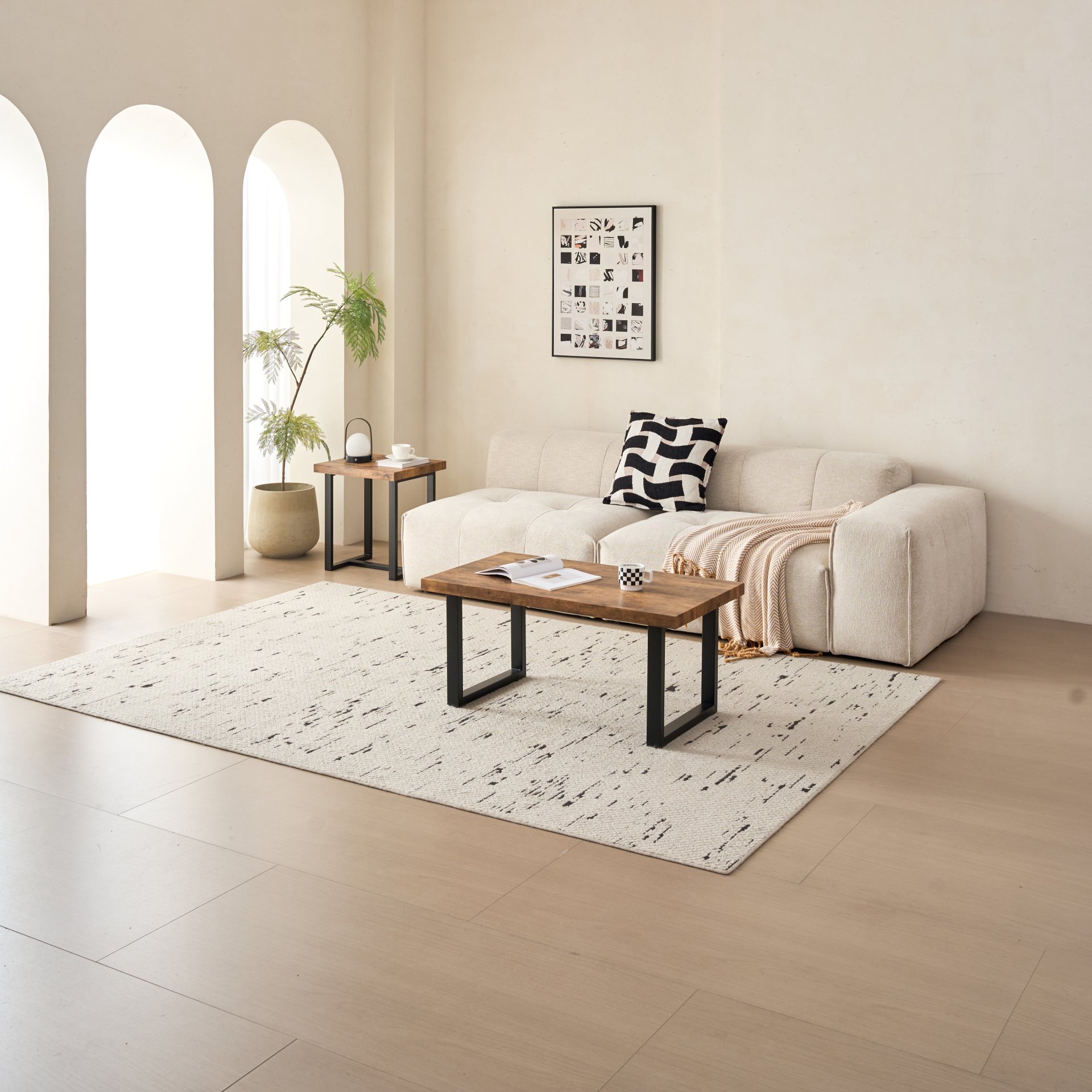 Coffee Table For Living Room - Walnut - Image 6