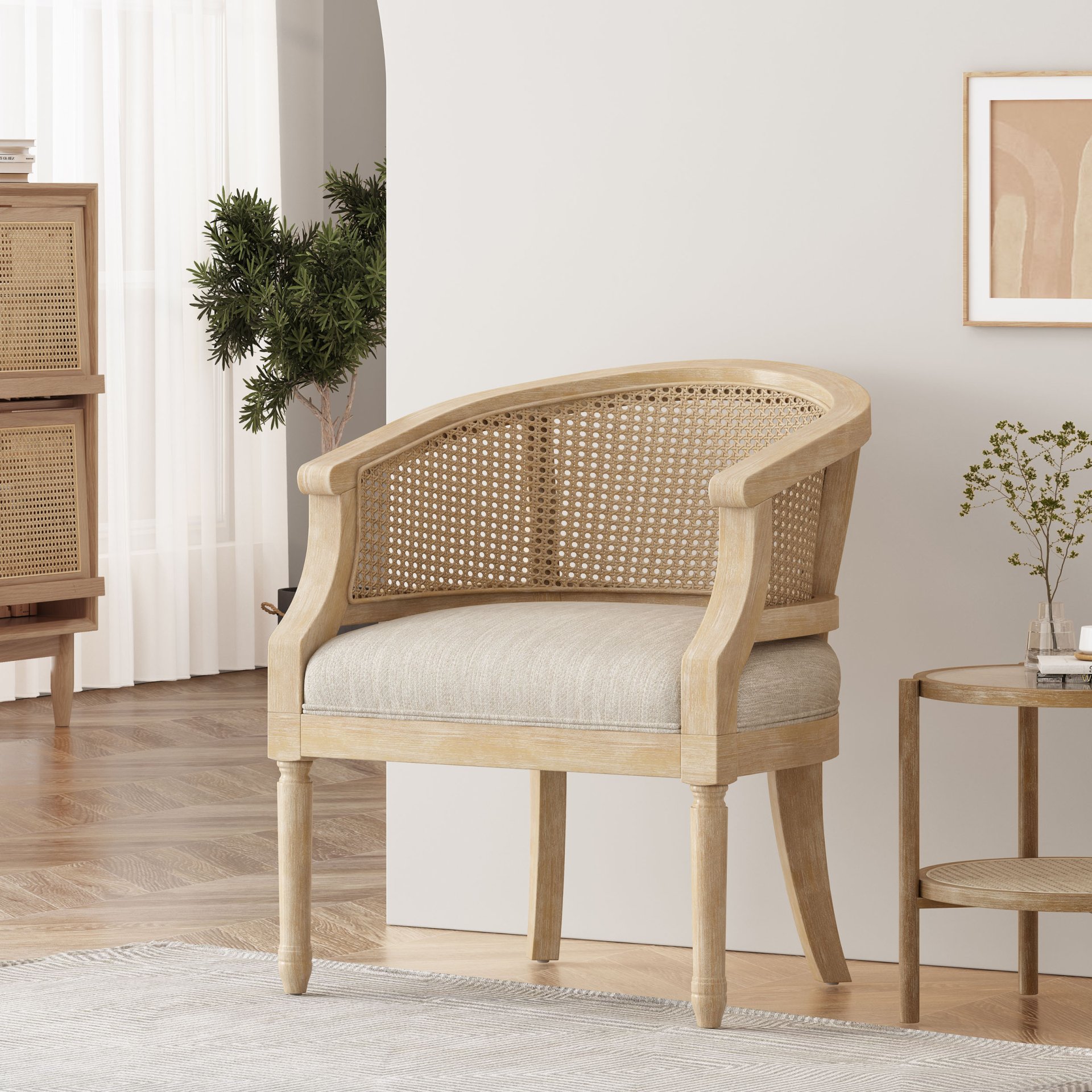 Accent Chair - Natural / Beige - Image 2