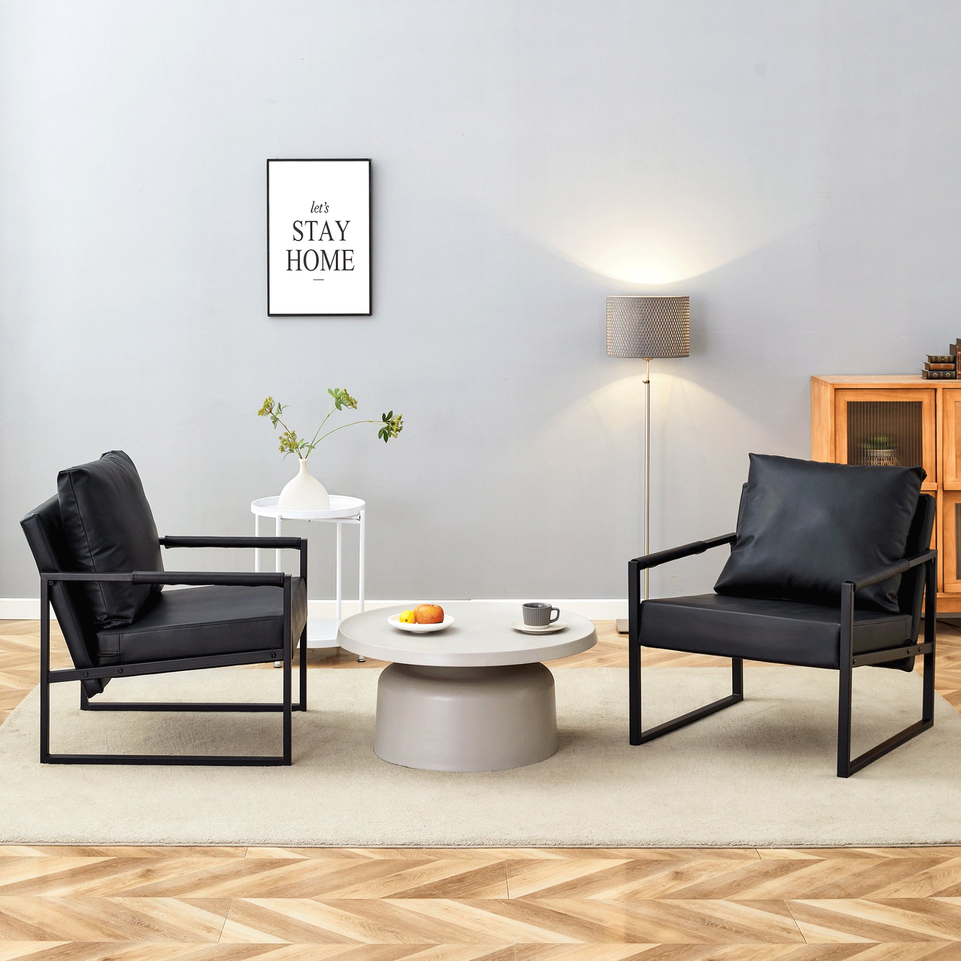 Classic Metal Frame Sofa Ergonomically Designed, A Perfect Blend Of Modern And Industrial Styles - Black - Image 8