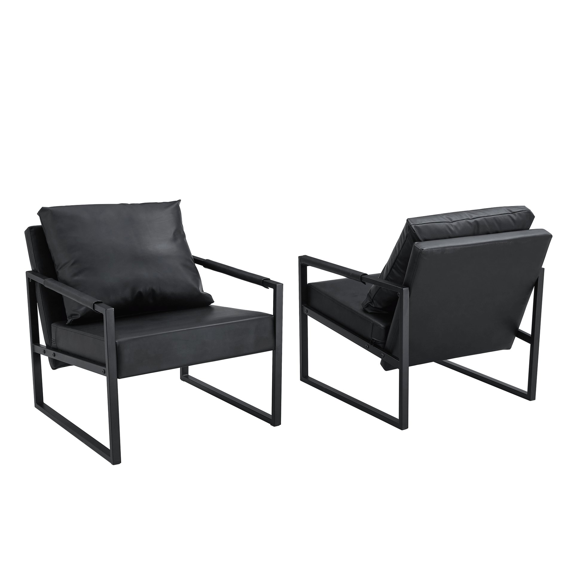Classic Metal Frame Sofa Ergonomically Designed, A Perfect Blend Of Modern And Industrial Styles - Black - Image 16