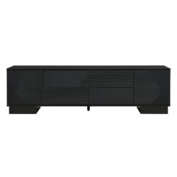 TV Stand For TVs Up To 75 Inches, Entertainment Center With Storage Cabinets, 4 Drawers For Living Room - Black