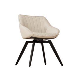 Modern Medieval Kitchen Dining Chairs (Set of 2) - Beige / Black