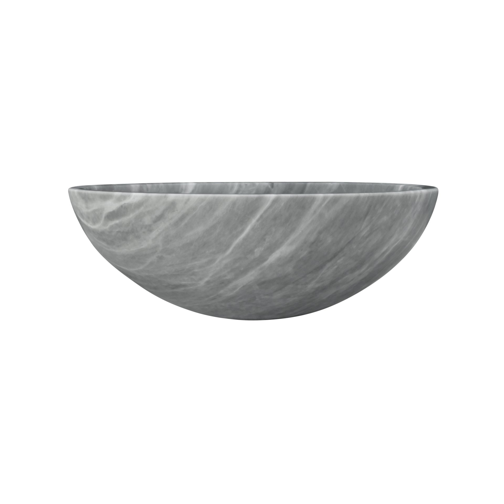 Bathroom Vessel Sink, Semi Polished Surface, Genuine Real Marble - Gray - Image 13