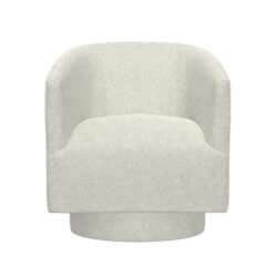 Swivel Accent Chair With Contemporary Style - White