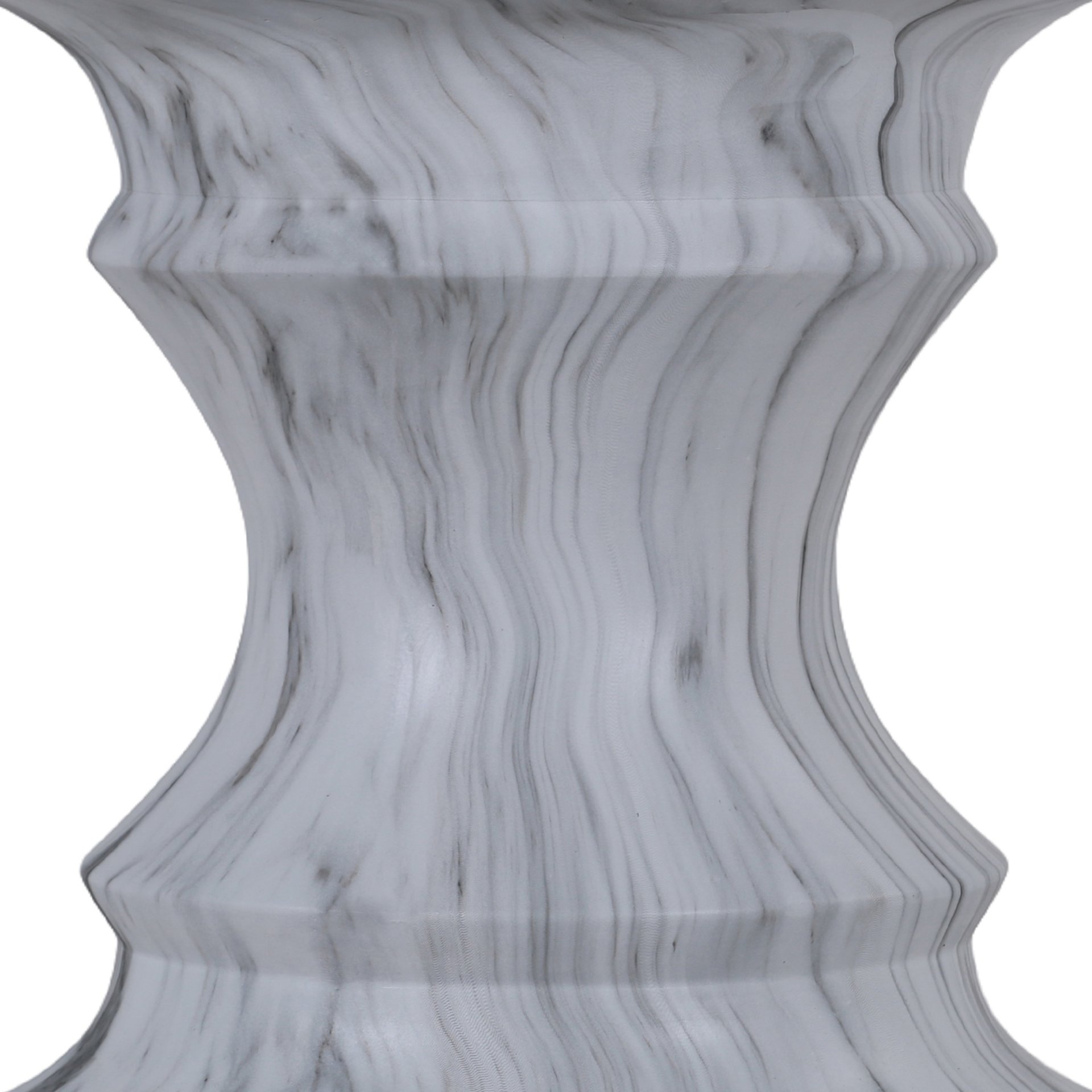 Geometric Round Outdoor End Table - Marble - Image 6