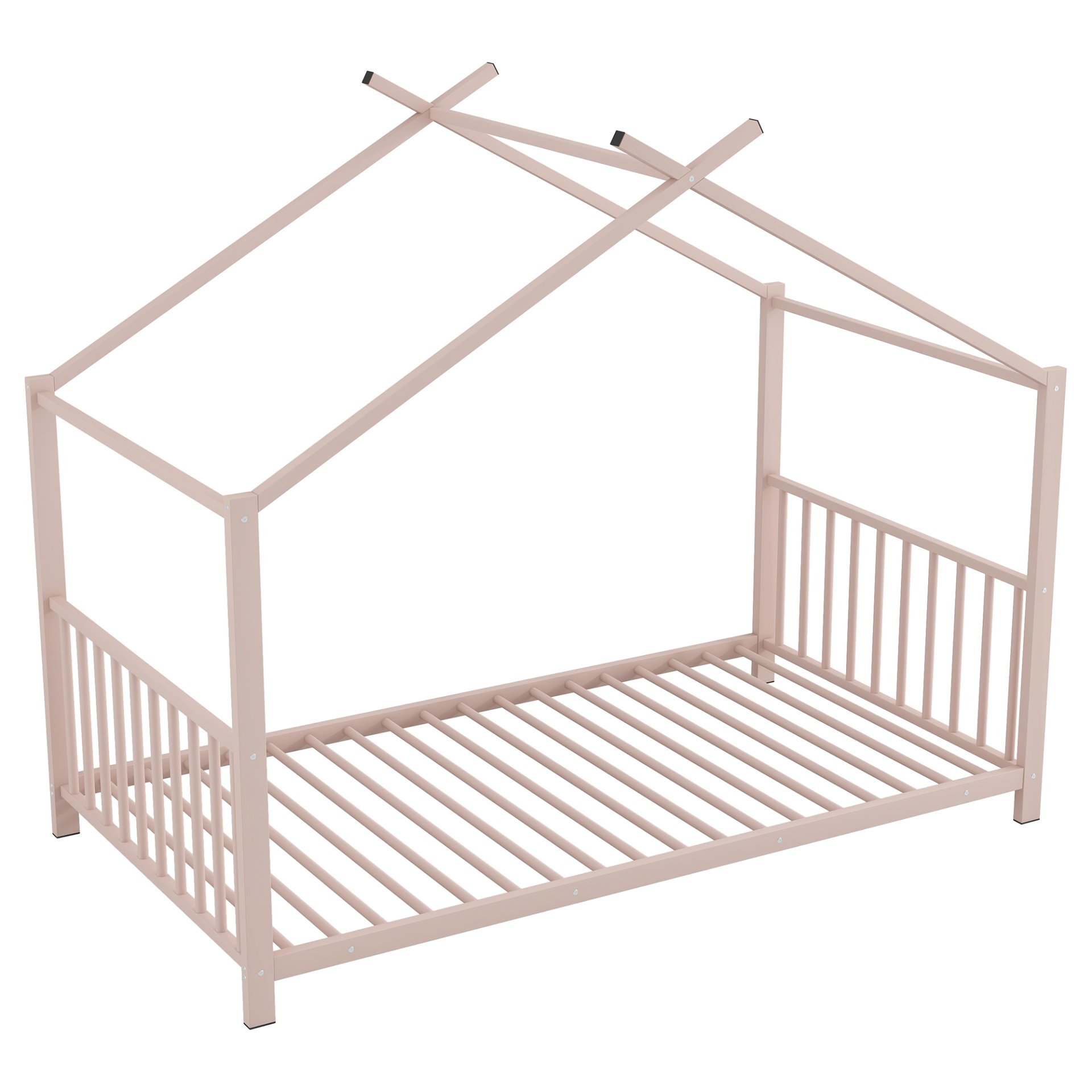 Twin Size House Platform Bed - Pink - Image 8