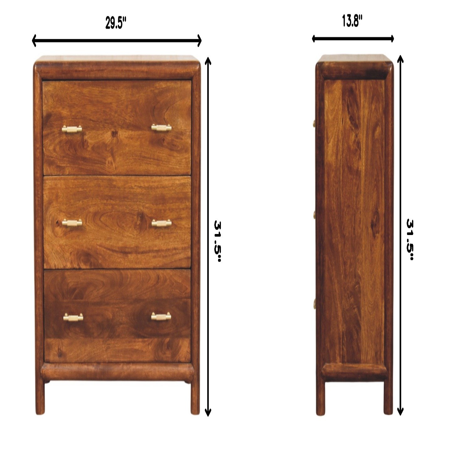 Regency - 3 Drawer Chest - Brown - Image 3