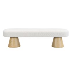Upholstered Bench For Dining Room - Beige