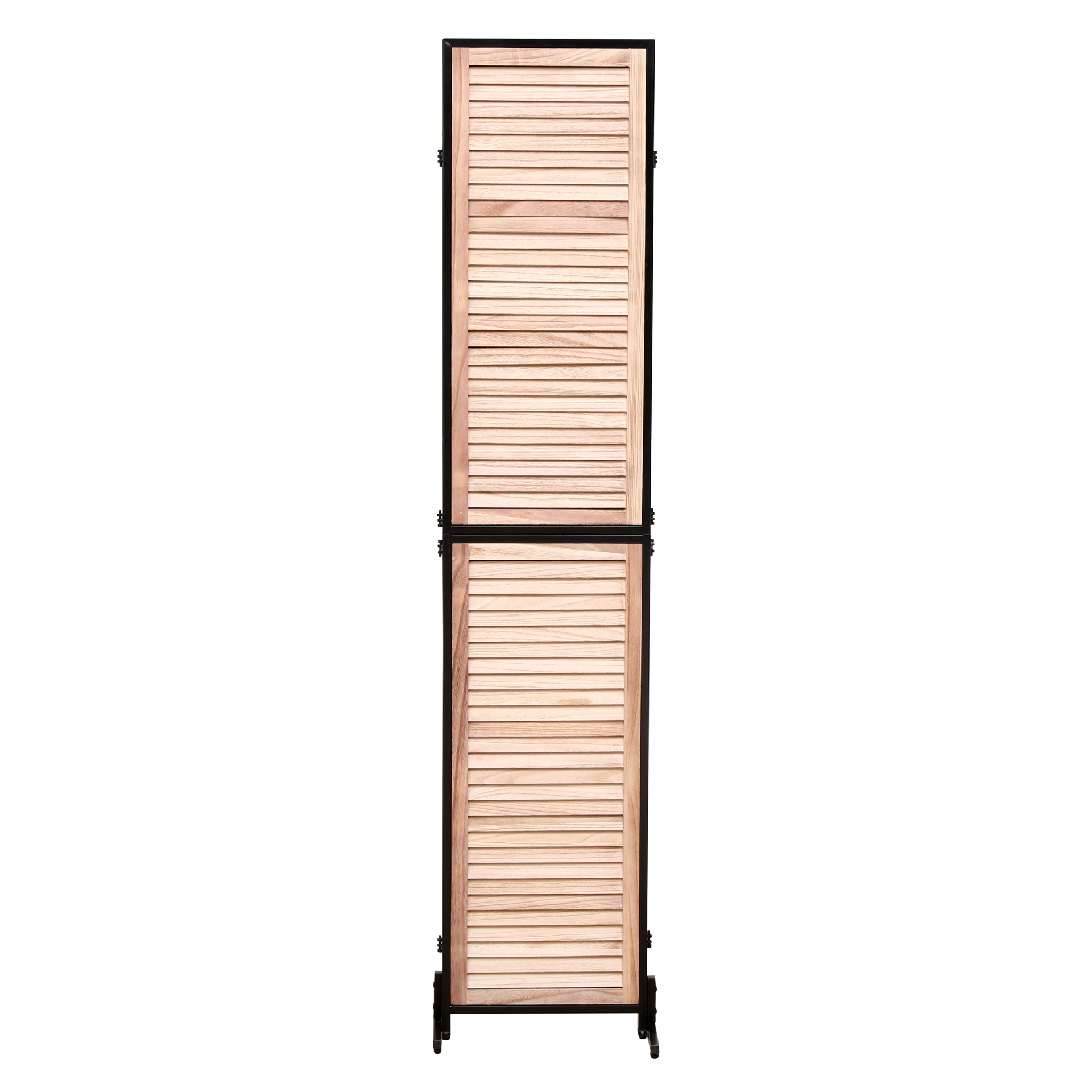 Rustic 3 Panel Room Dividers And Folding Privacy Screen Wooden Room Partitions 6Ft Wall Divider - Natural - Image 10