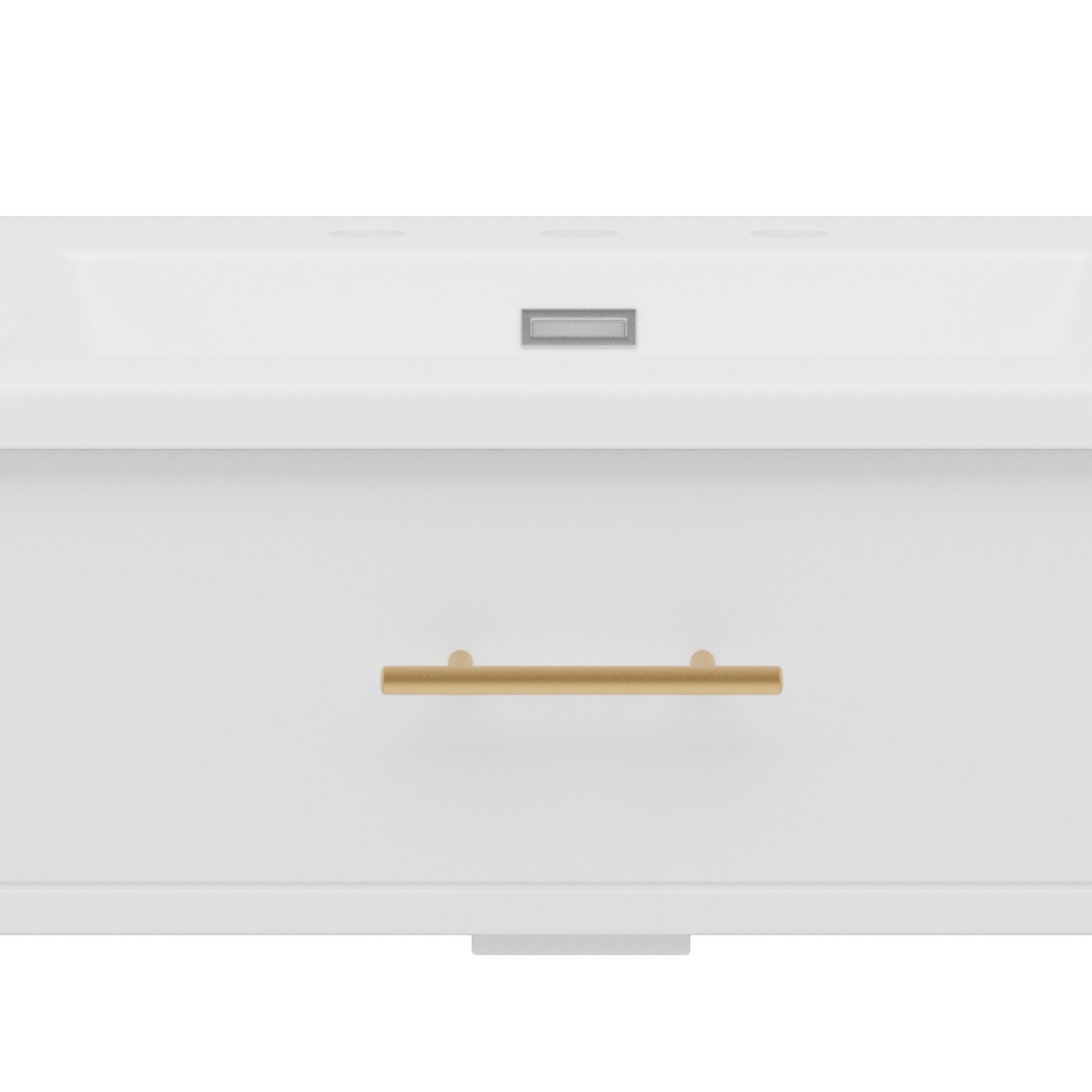 Bathroom Vanity With Sink, Soft Close Doors And Adjustable Shelf, Curved Profile Design - White - Image 15