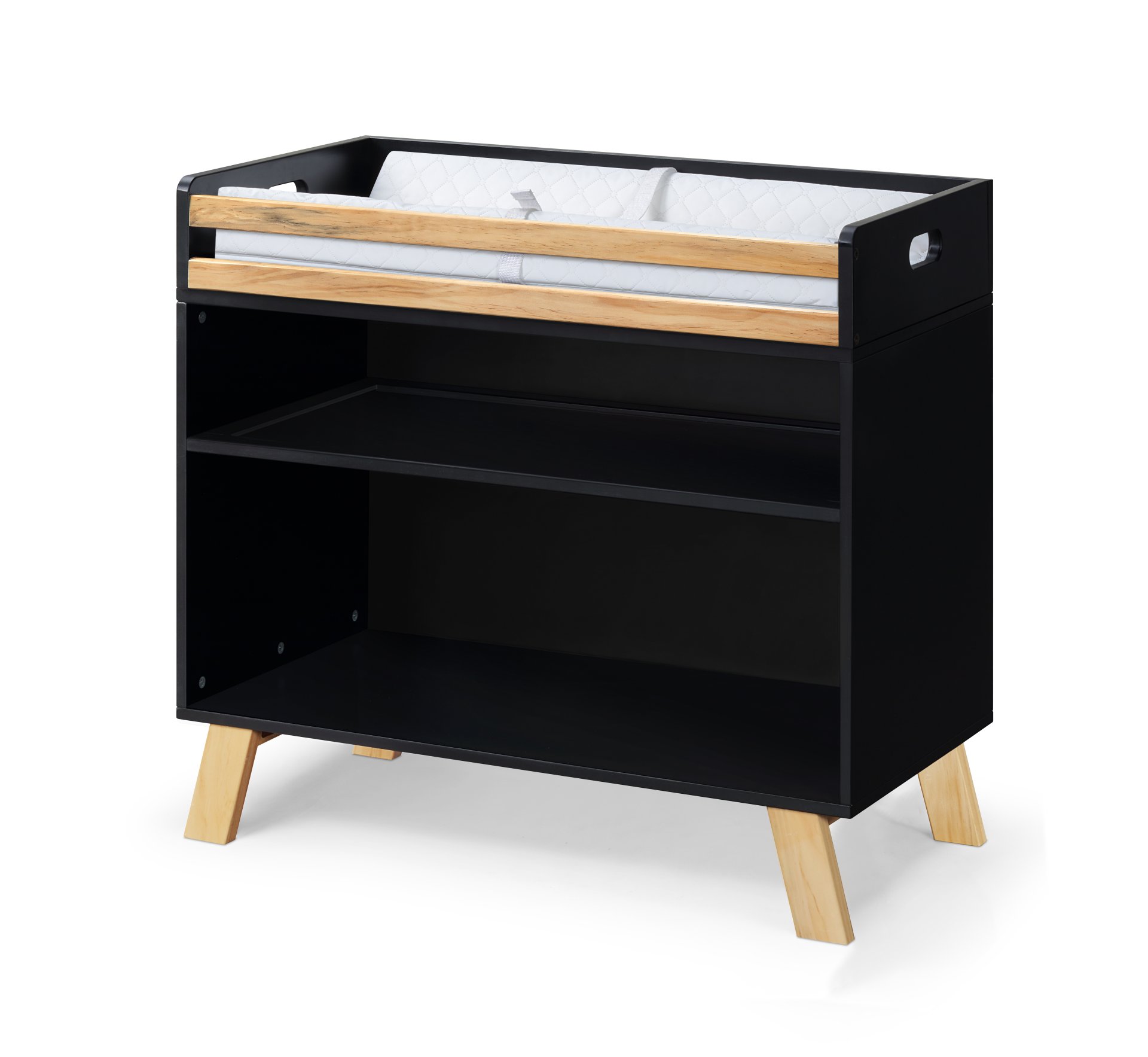 Livia - Multi Purpose Changing Table - Black, Natural - Image 6