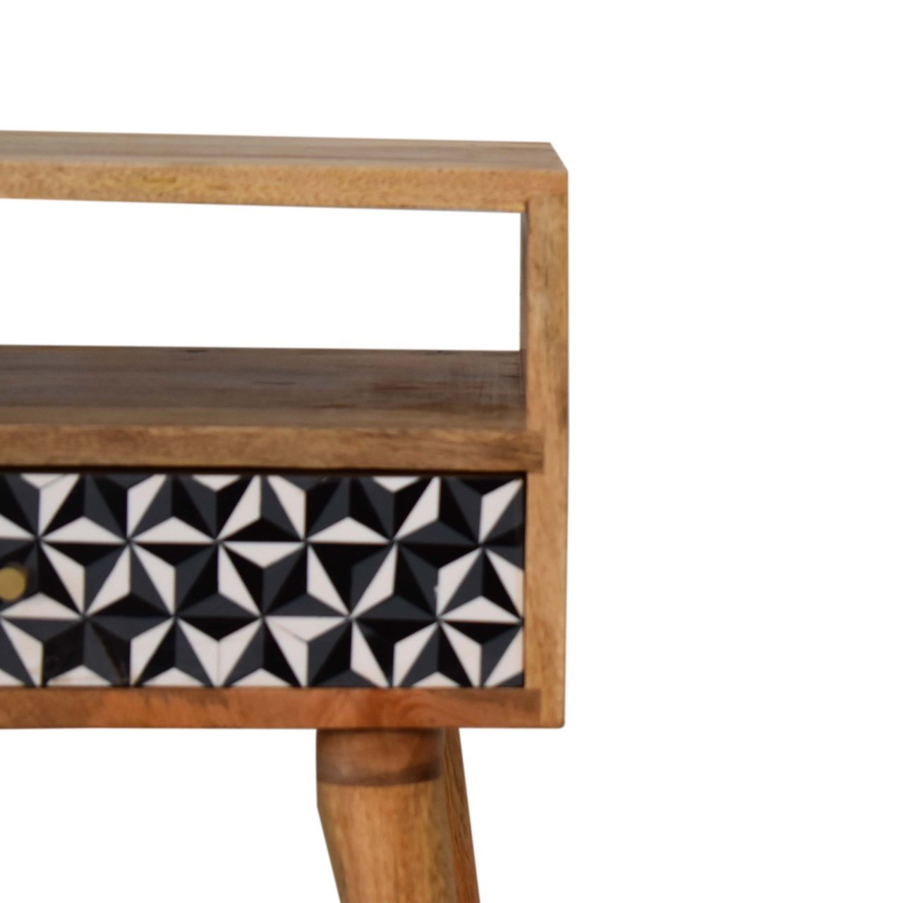 Mosaic Nightstand, 1 Drawer - Oak - Image 8